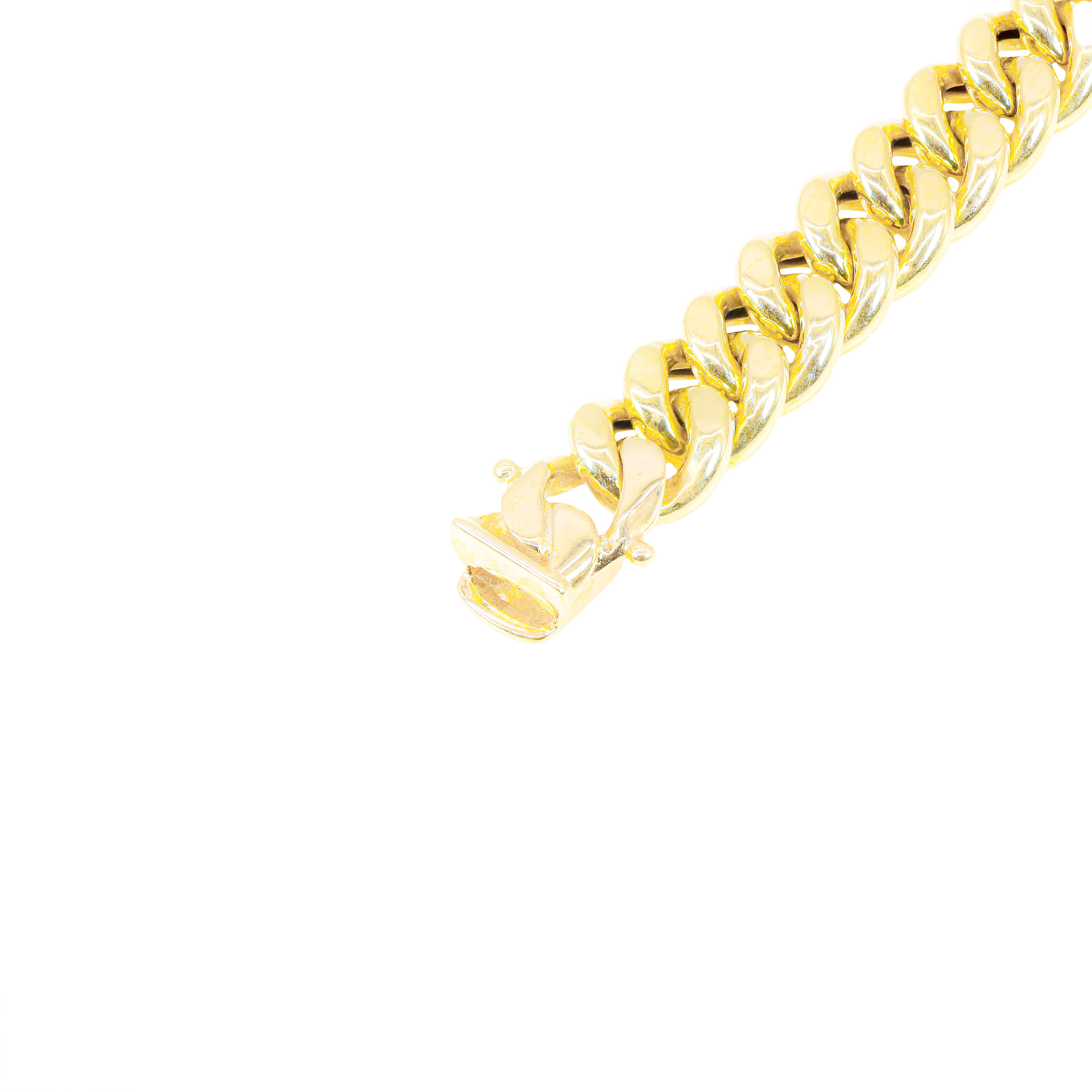 14KT Yellow Gold Semi-Solid Cuban Link Bracelet