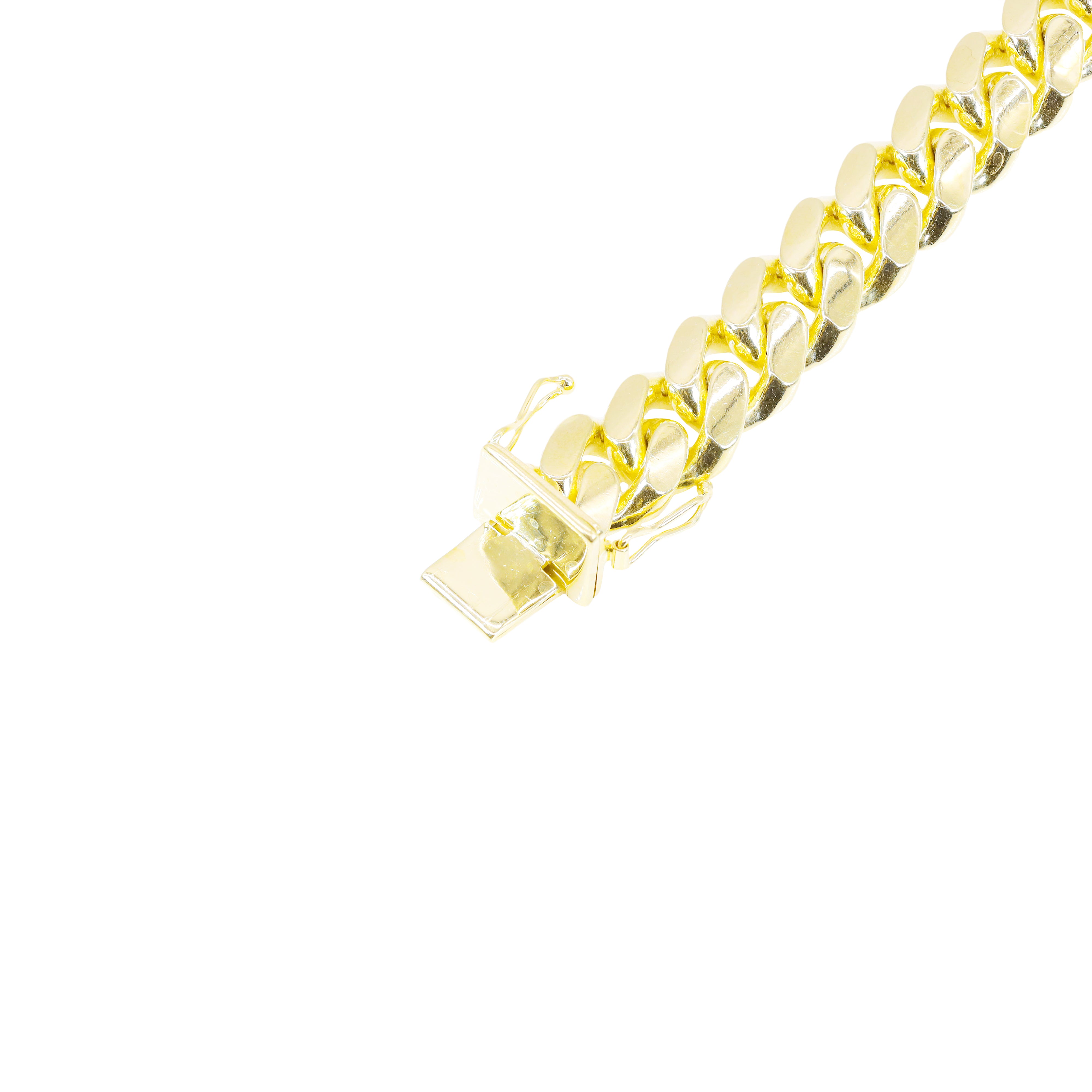 14KT Yellow Gold Solid Miami Cuban Link Bracelet