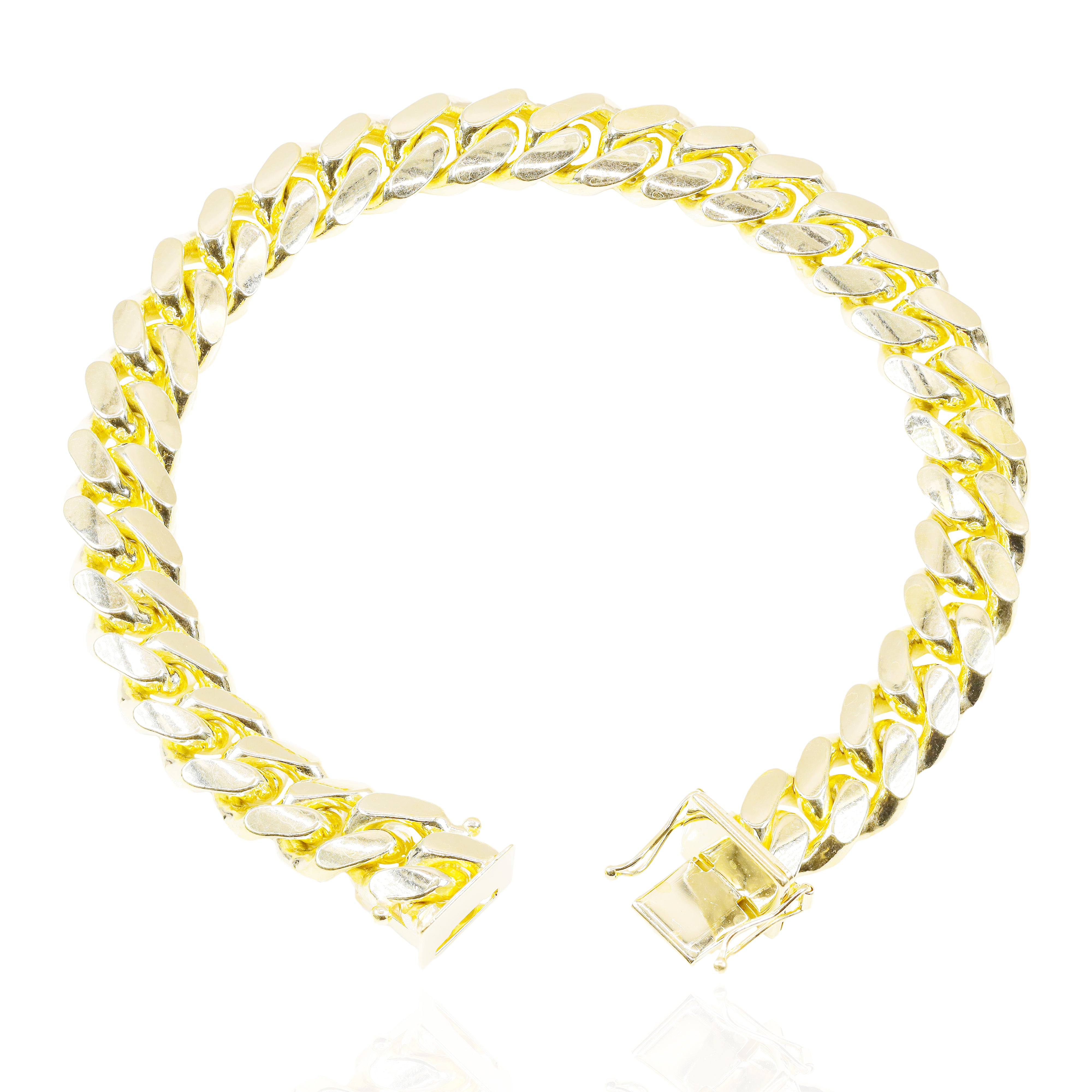 14KT Yellow Gold Solid Miami Cuban Link Bracelet