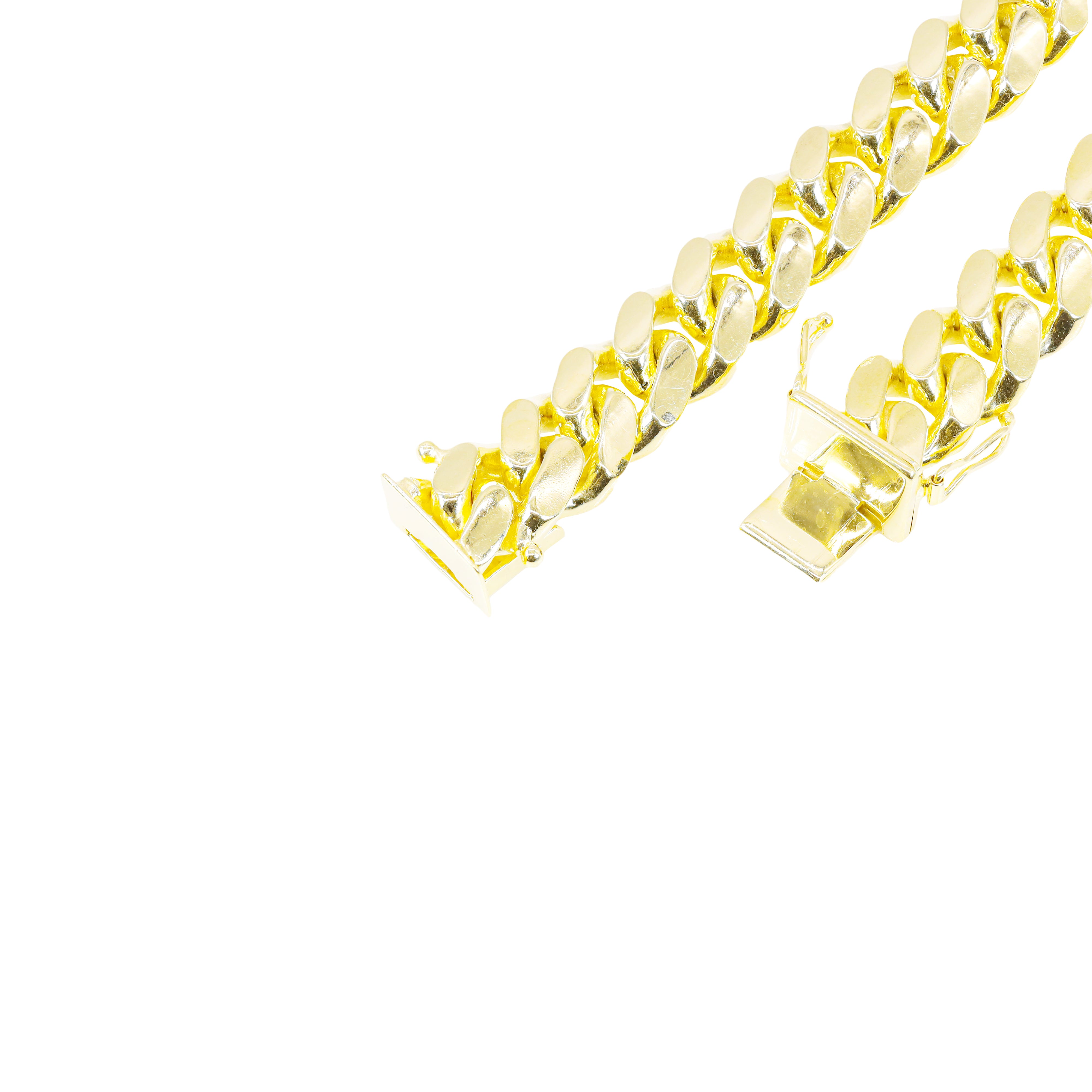 14KT Yellow Gold Solid Miami Cuban Link Bracelet