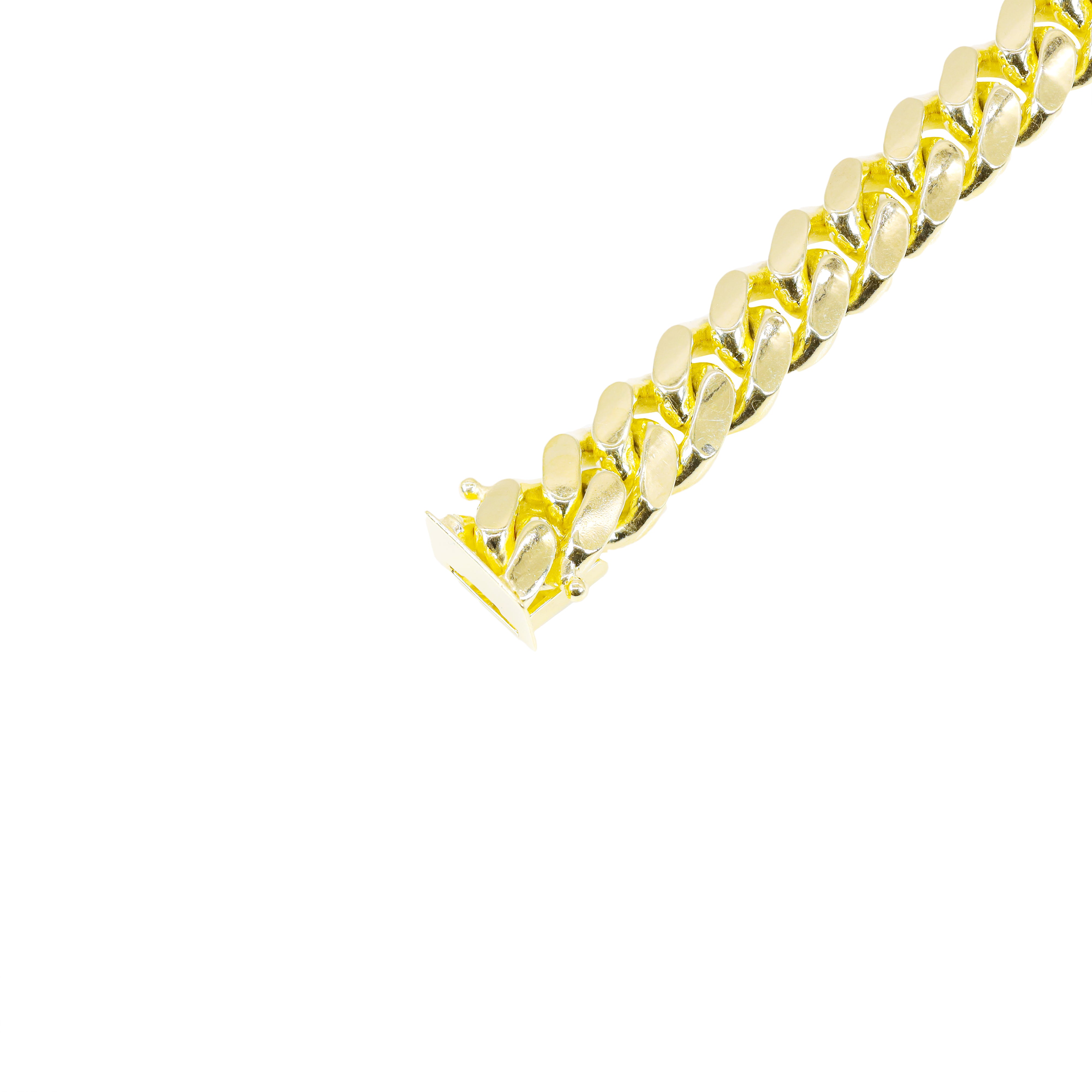 14KT Yellow Gold Solid Miami Cuban Link Bracelet