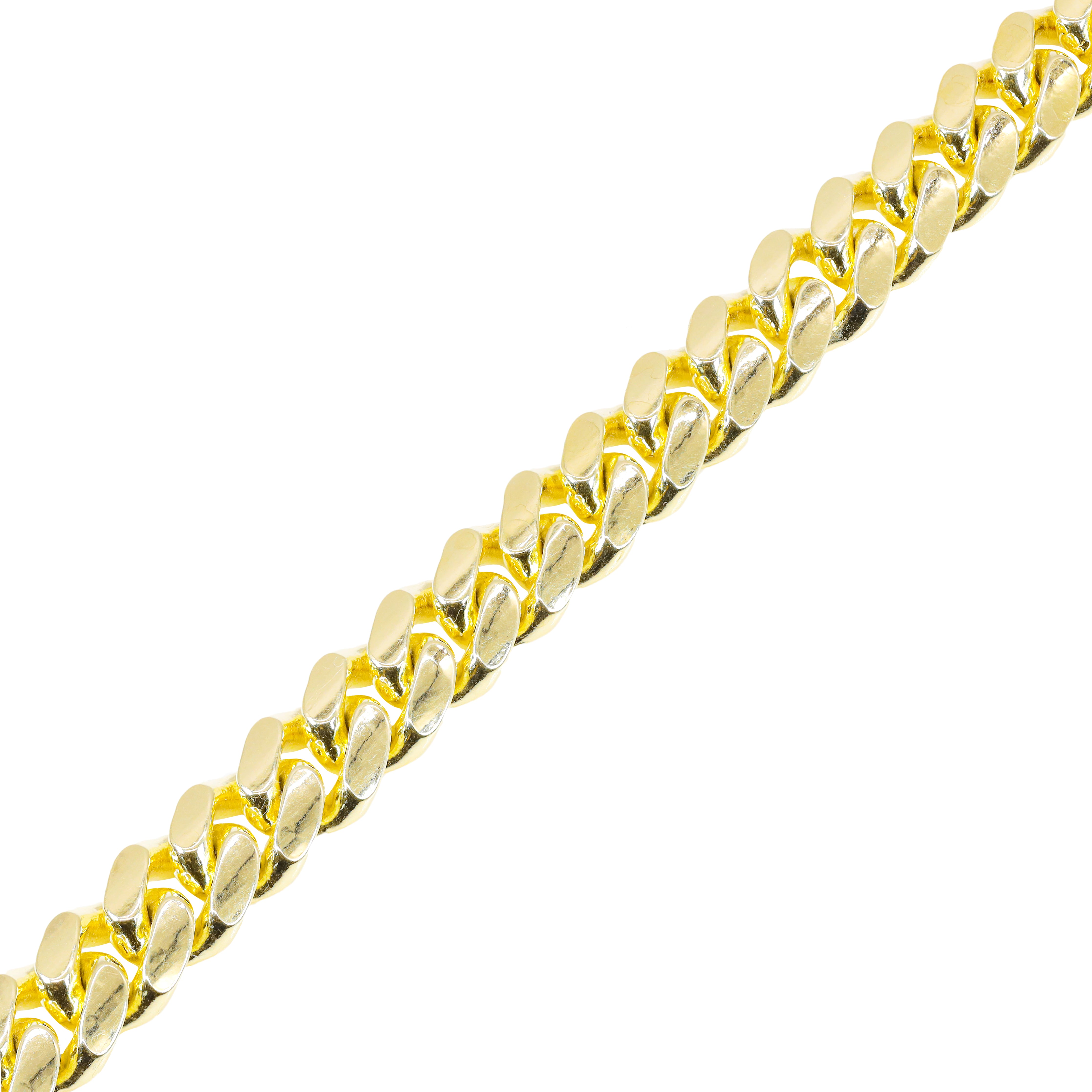 14KT Yellow Gold Solid Miami Cuban Link Bracelet