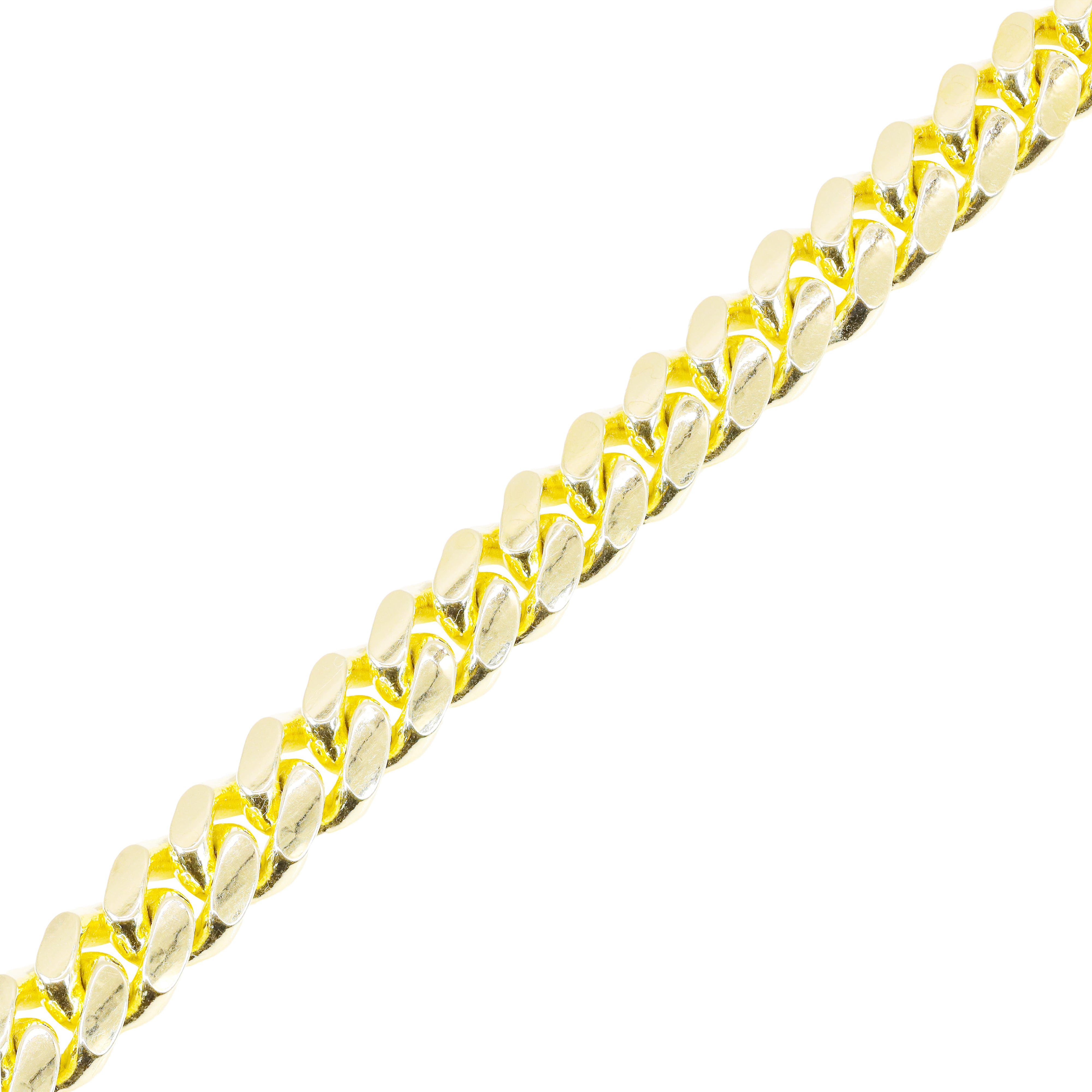 14KT Yellow Gold Solid Miami Cuban Link Bracelet