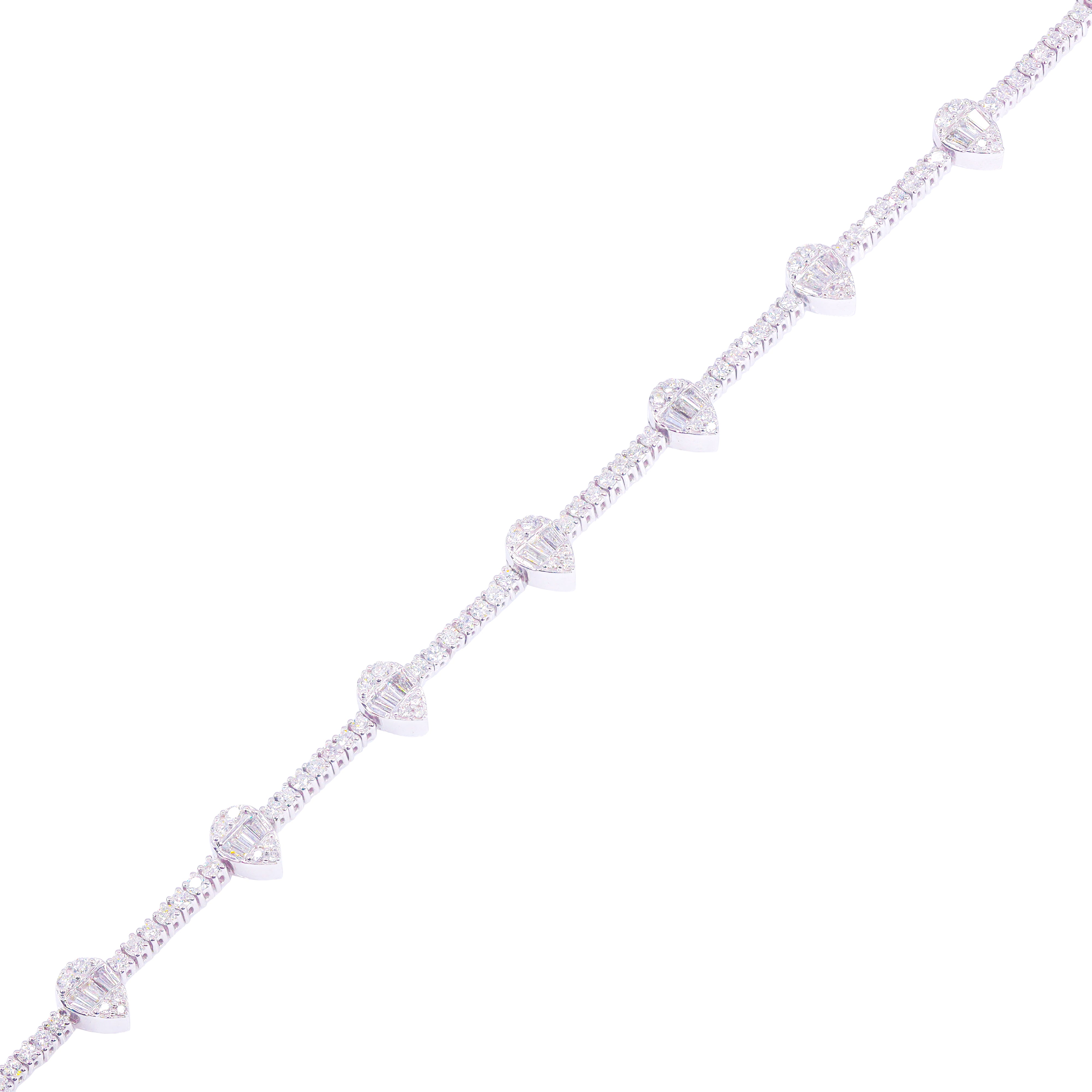 Pear Shape Tennis Diamond Chain