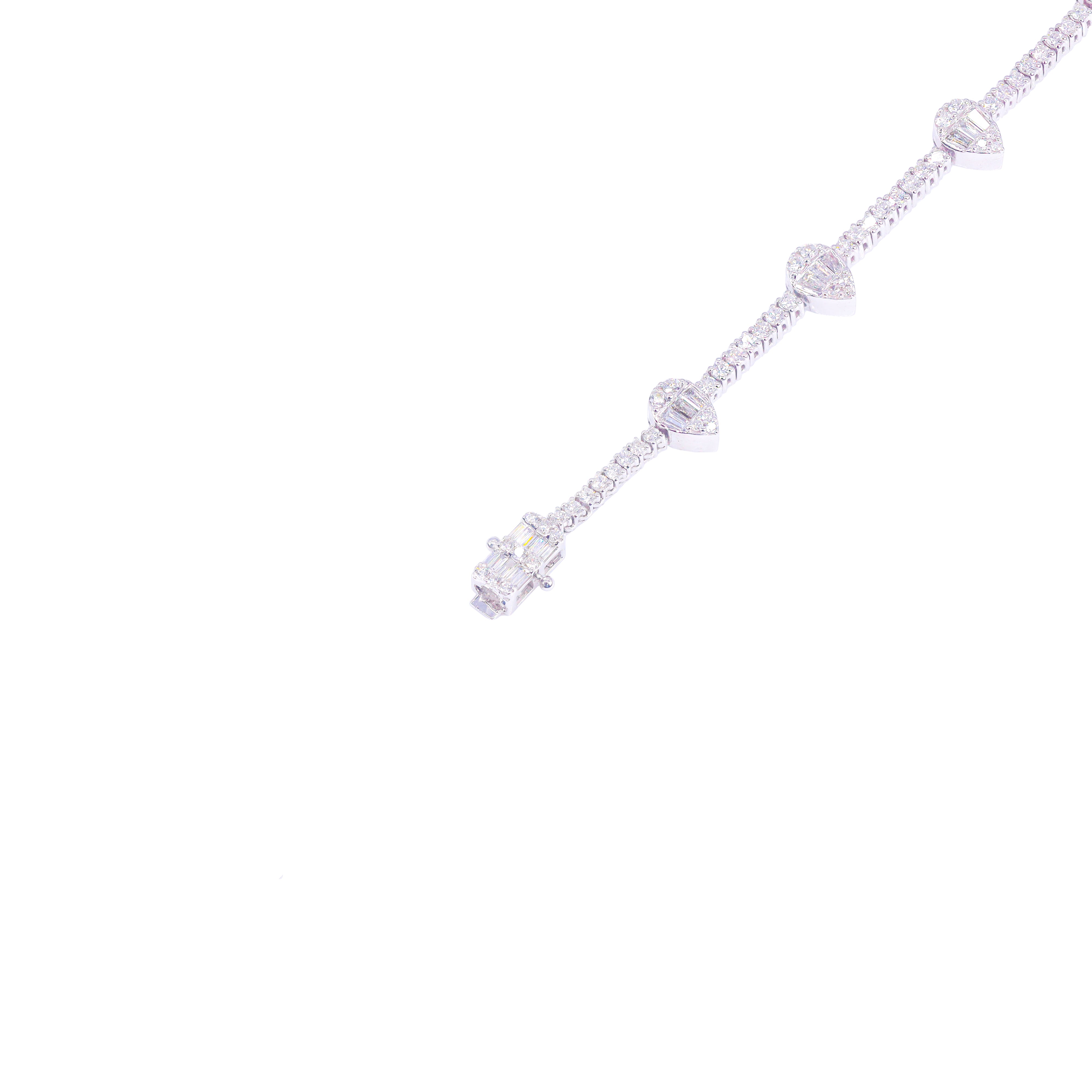 Pear Shape Tennis Diamond Chain