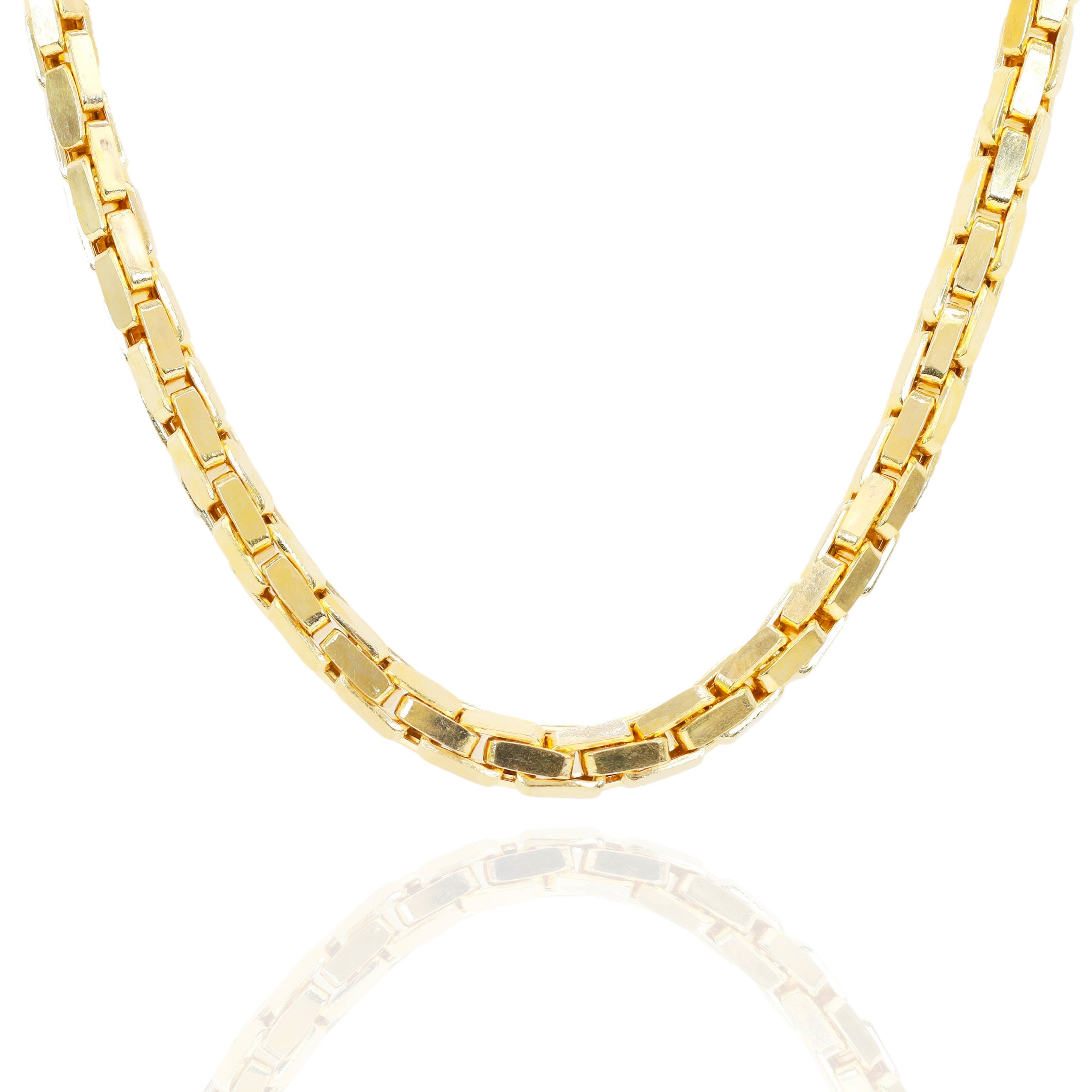 14KT Box Style Yellow Gold Chain