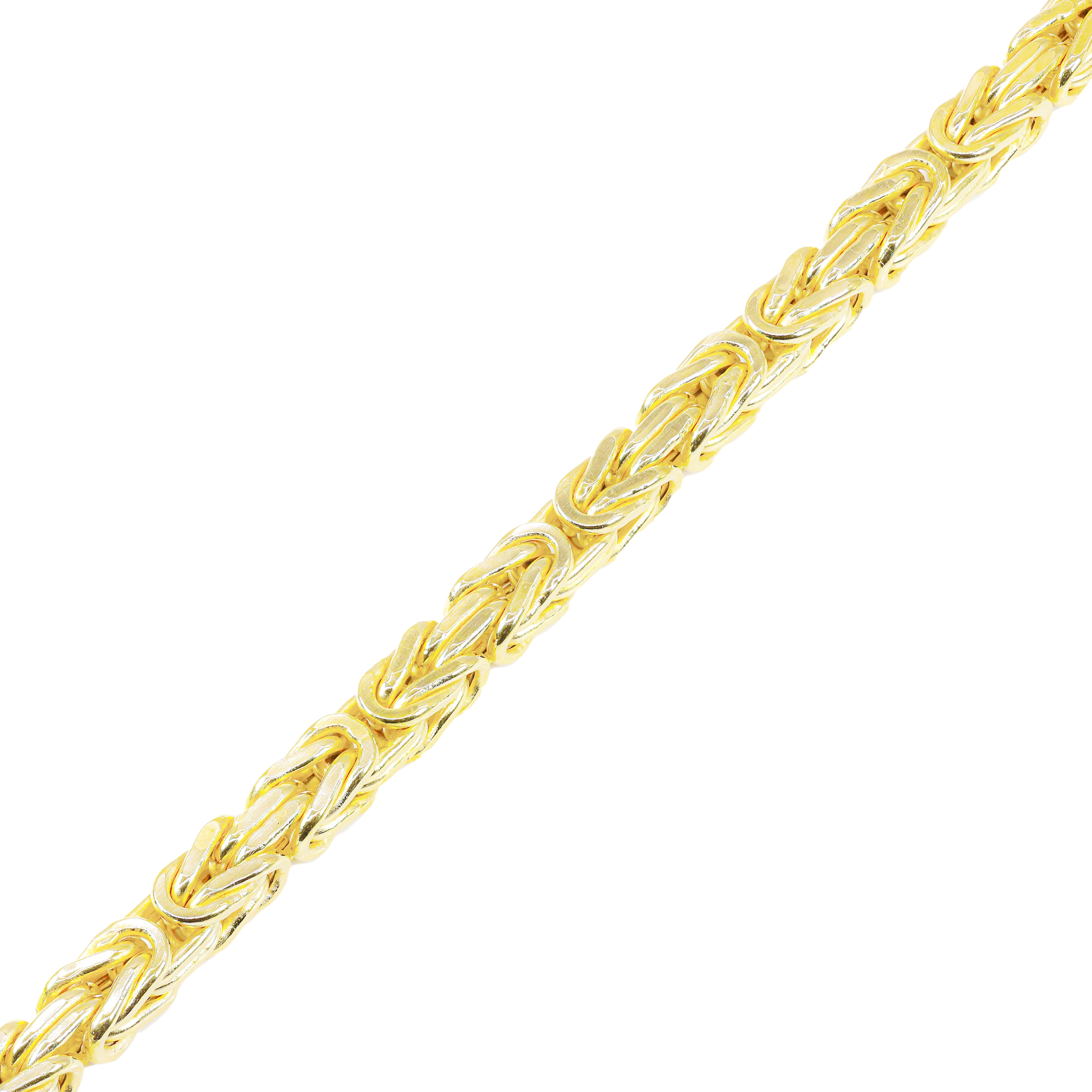 14KT Yellow Gold Byzantine Solid Gold Bracelet