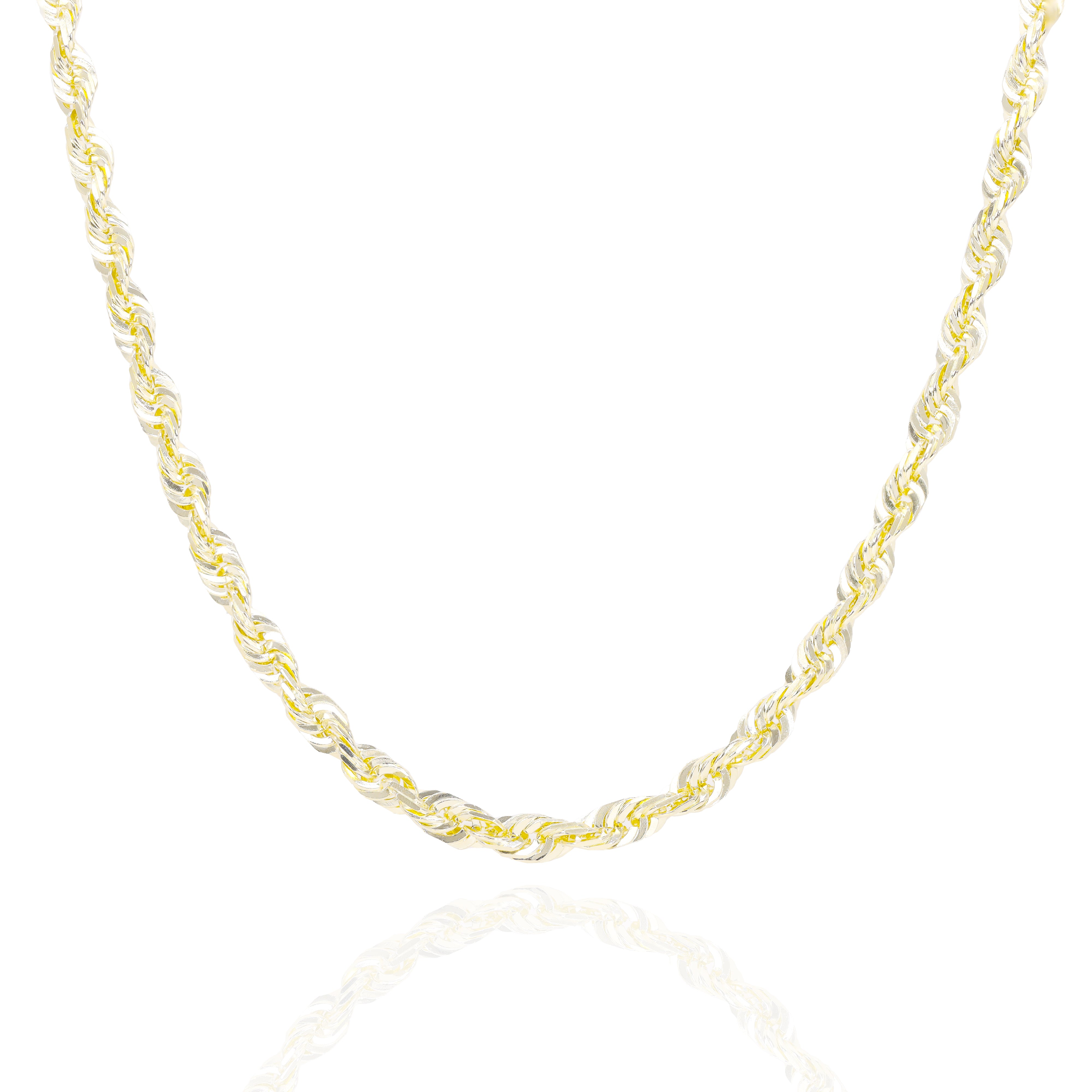 14KT Solid Cashmere Rope Yellow Gold Chain