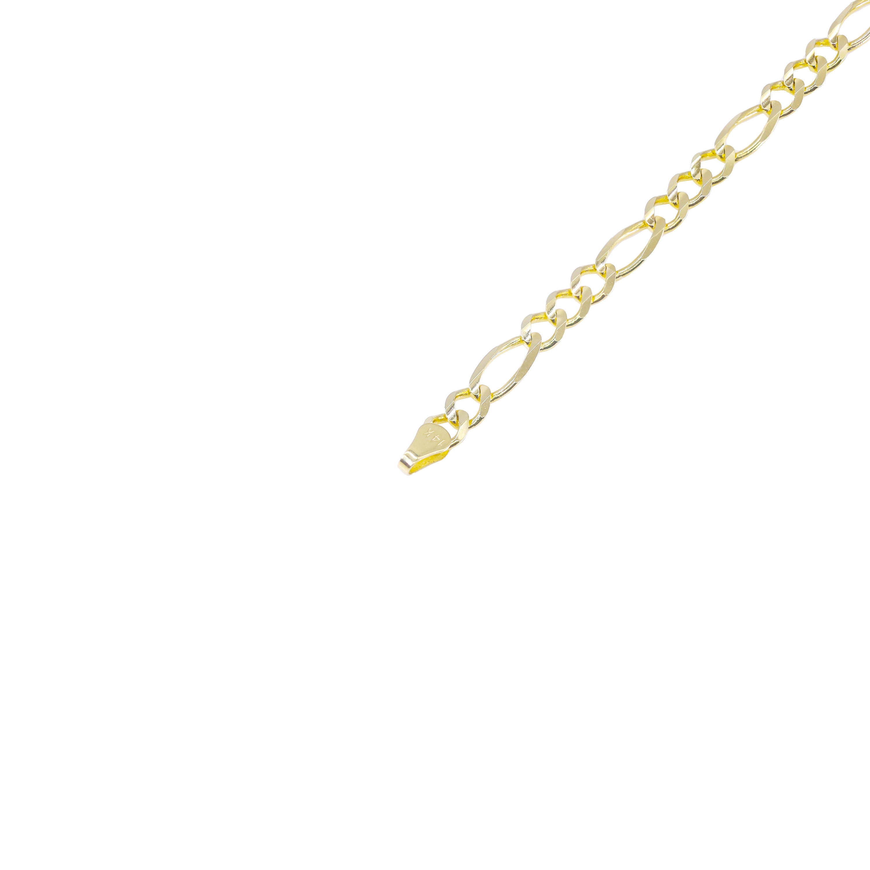 14KT Solid Gold Figaro Bracelet/Gold Anklet