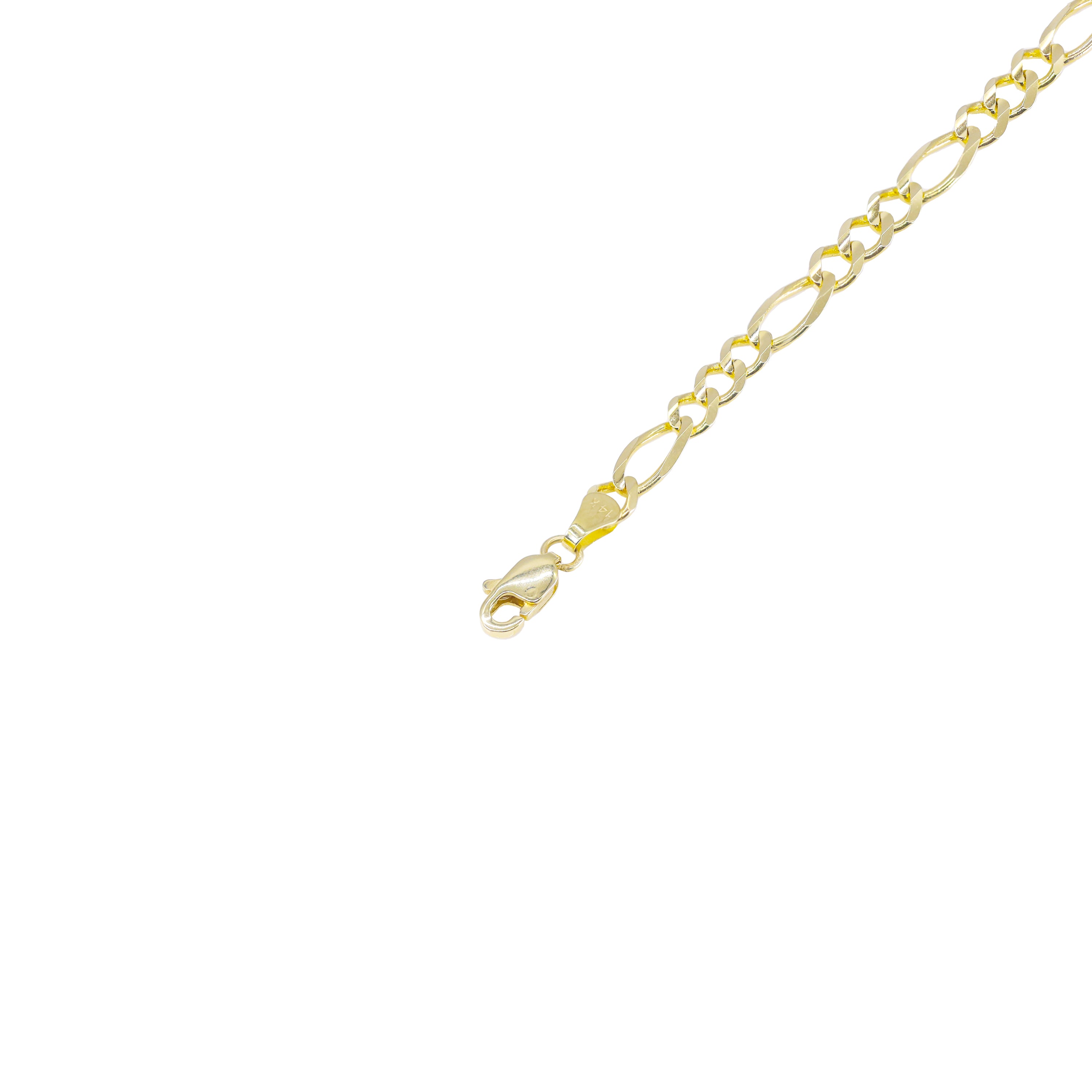 14KT Solid Gold Figaro Bracelet/Gold Anklet