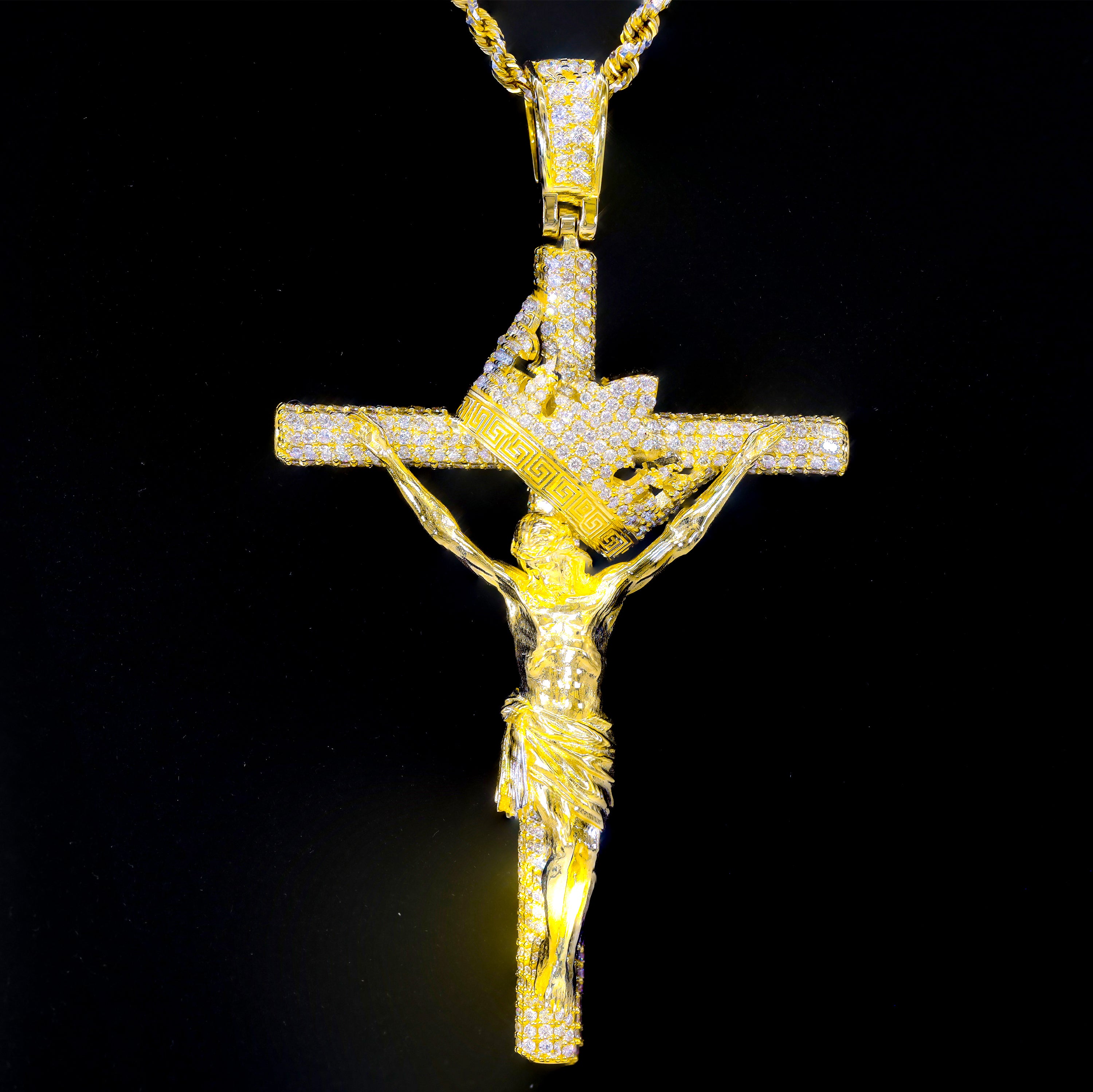Custom Design Deposit - Solid Gold Jesus on the Cross Diamond Pendant