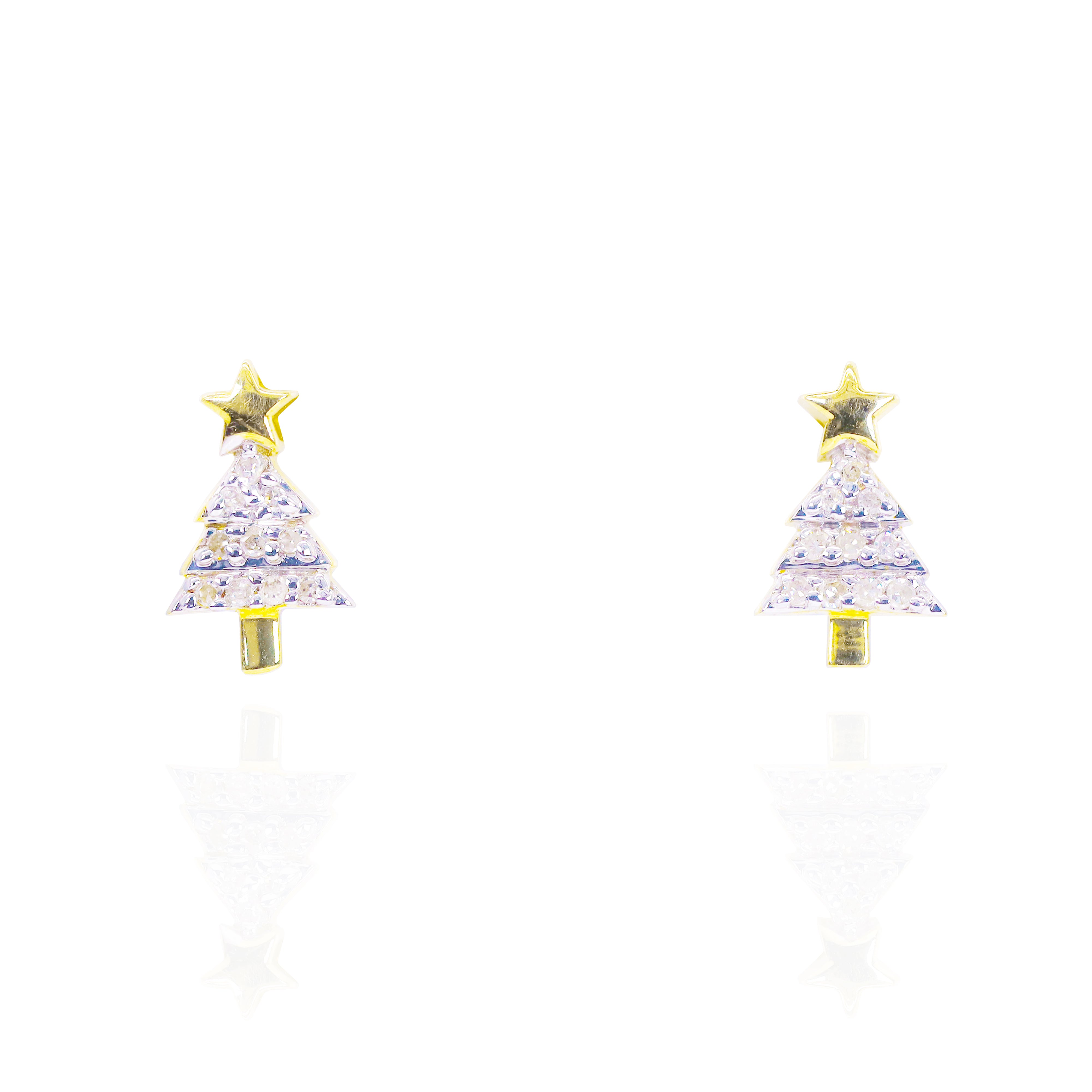 Christmas Tree Diamond Earrings