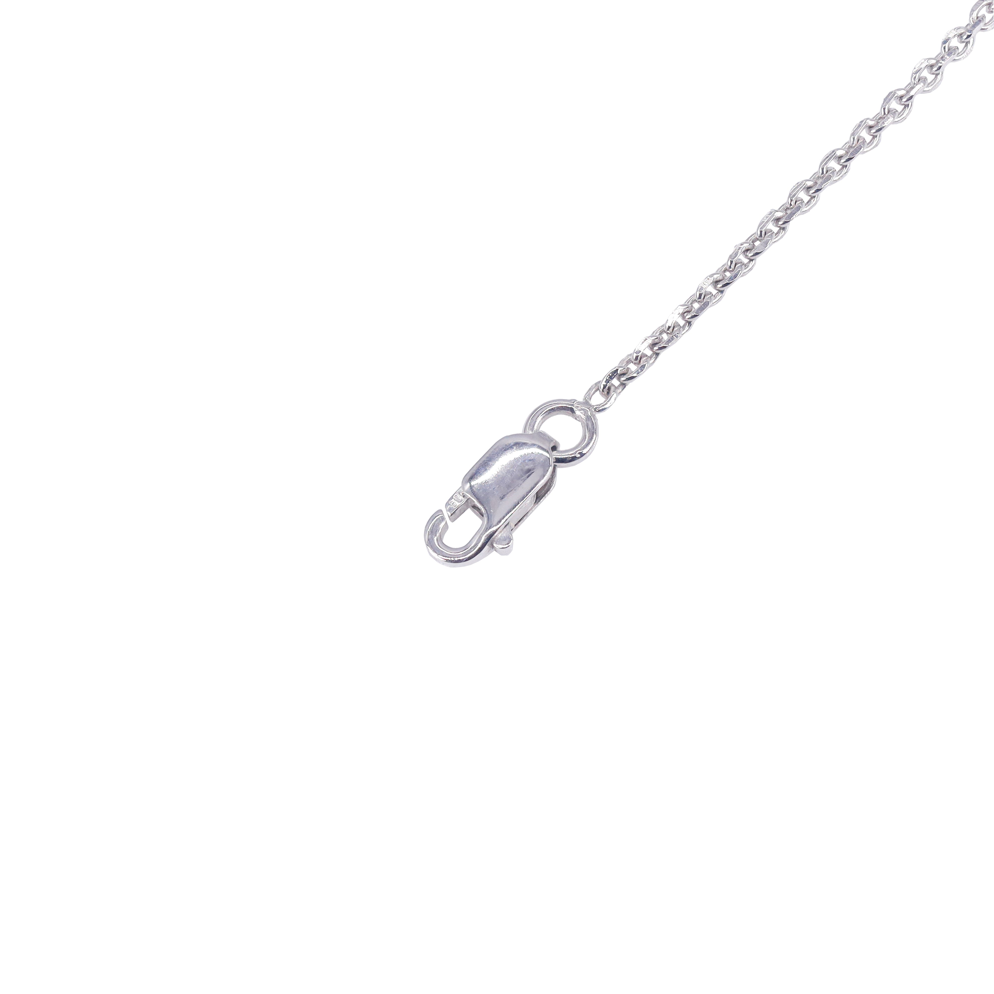 Alternating Baguette & Round Diamond Pendant