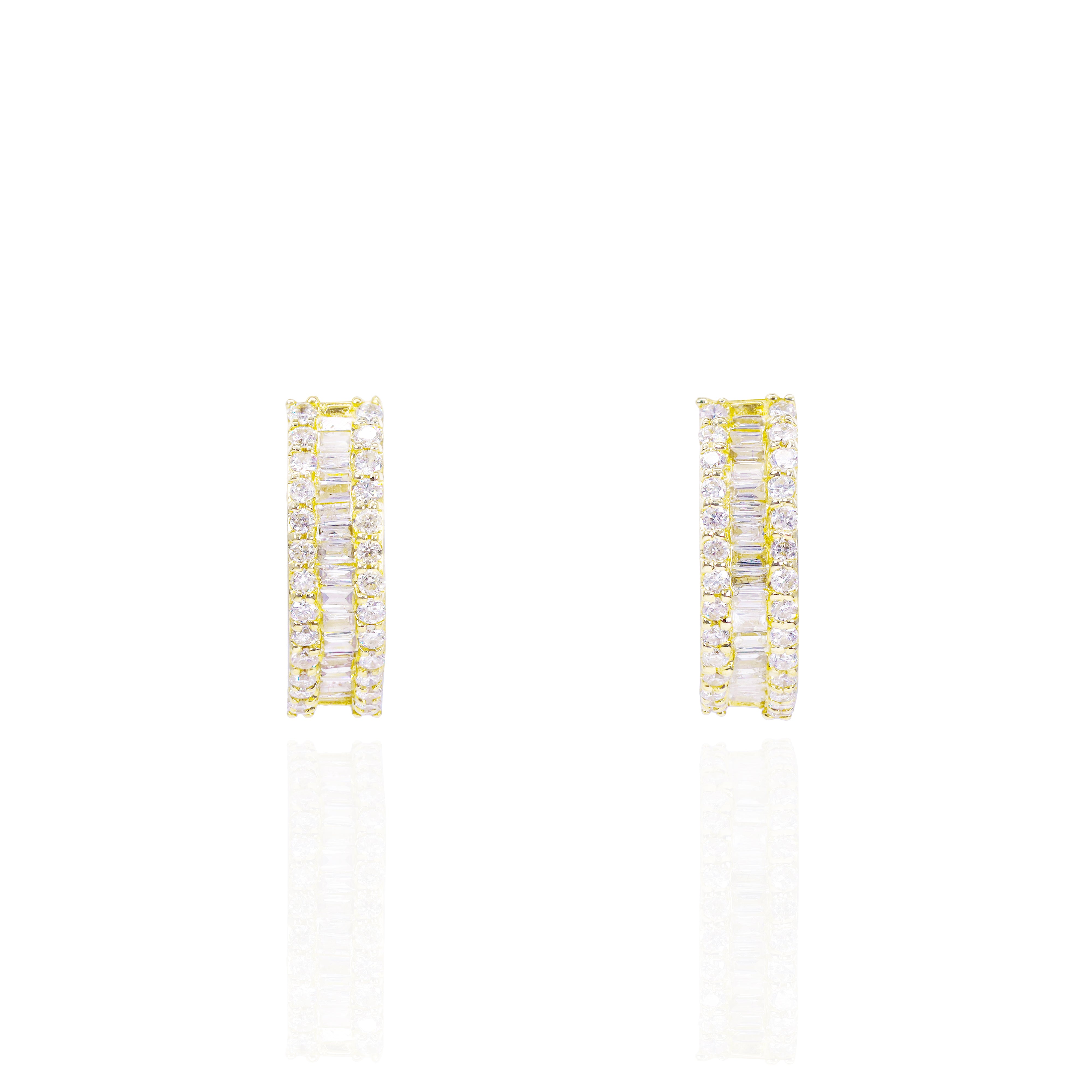 Baguette Diamond Hoop Earrings