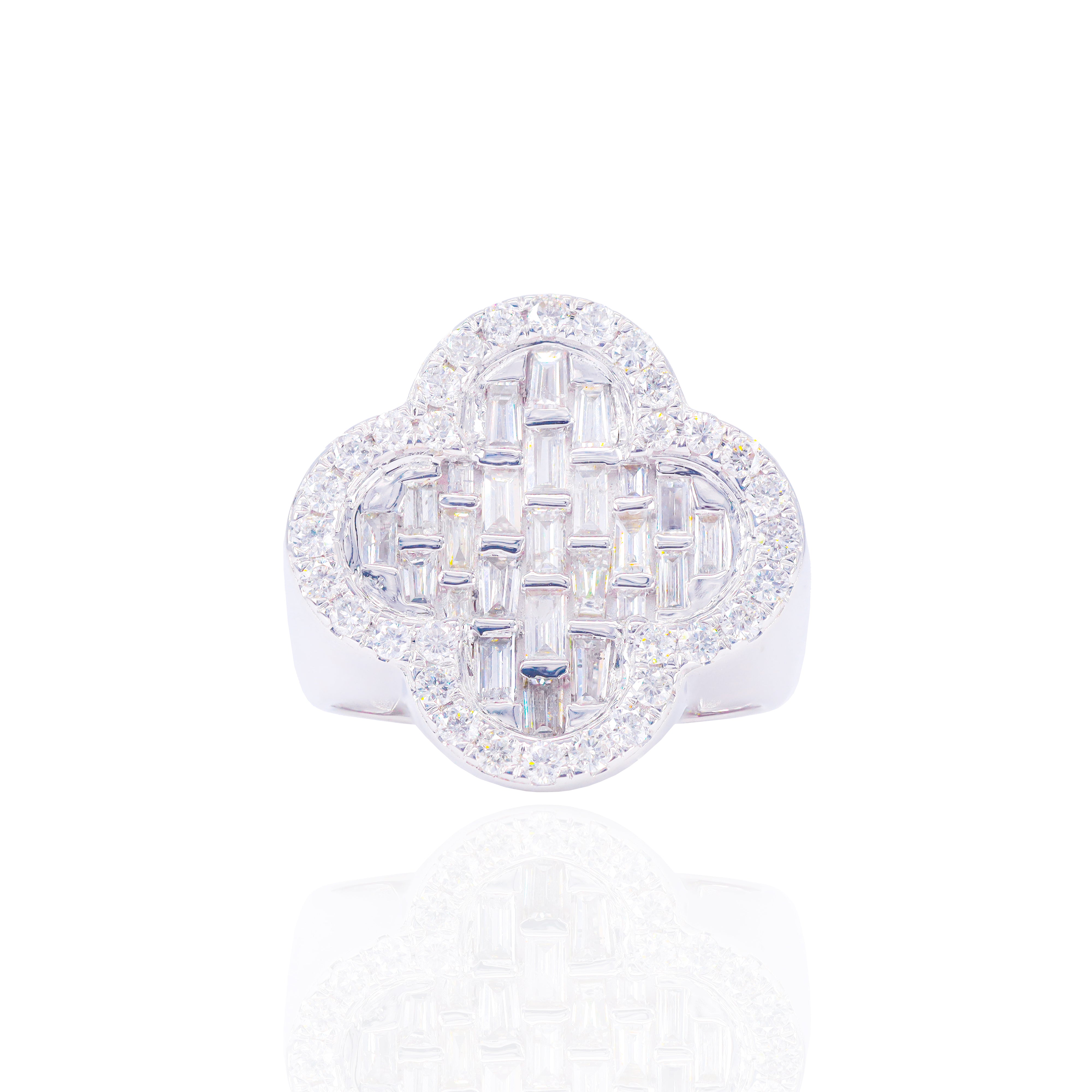 Baguette Clover Diamond Ring