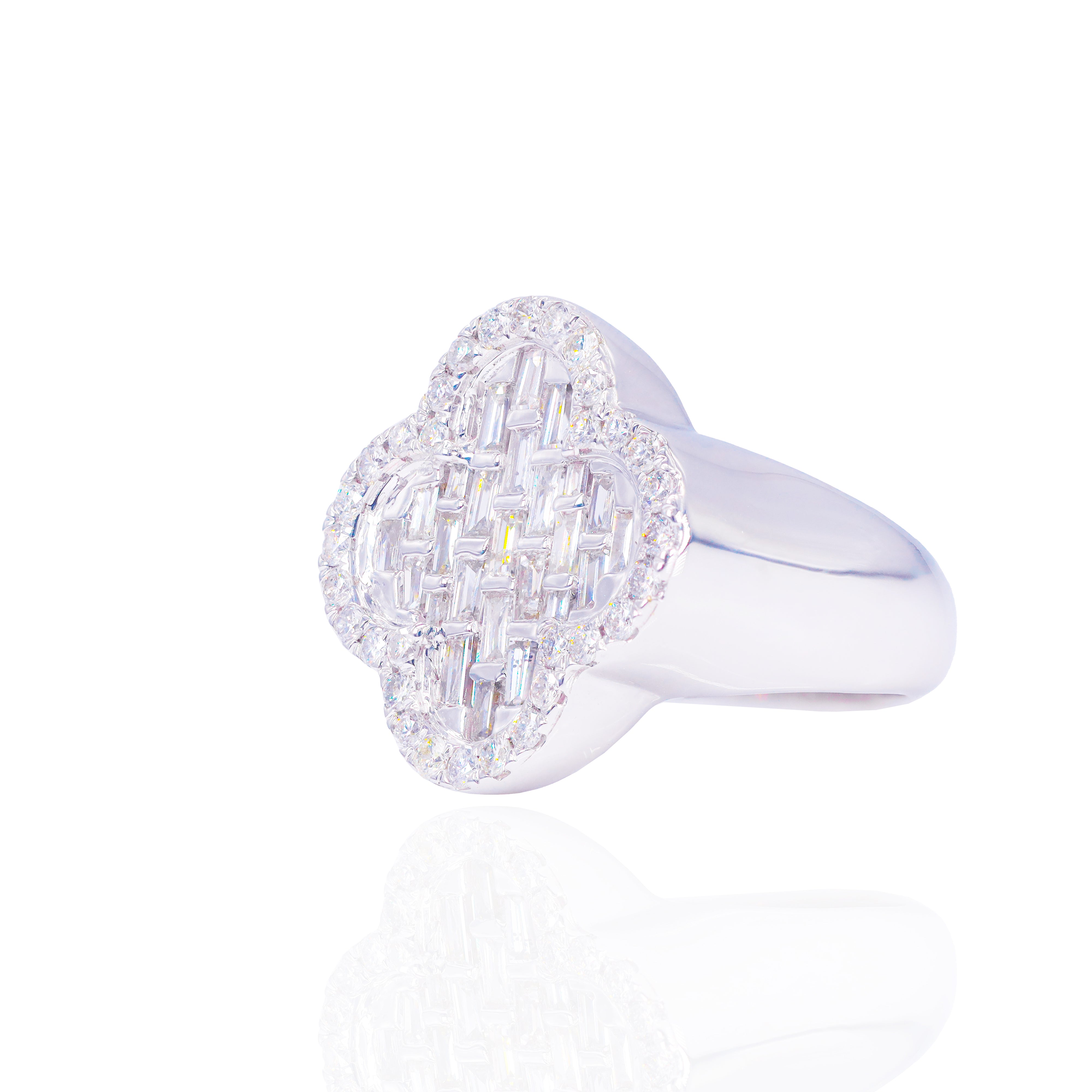 Baguette Clover Diamond Ring