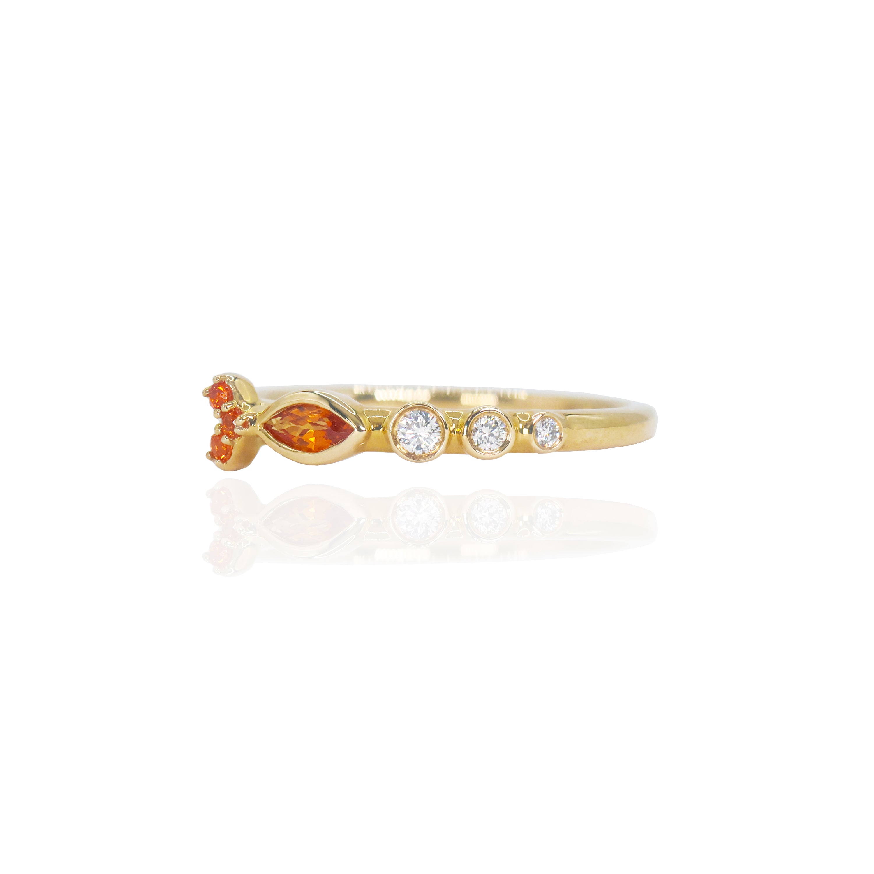 Gemstone Ichthys Fish Diamond Ring