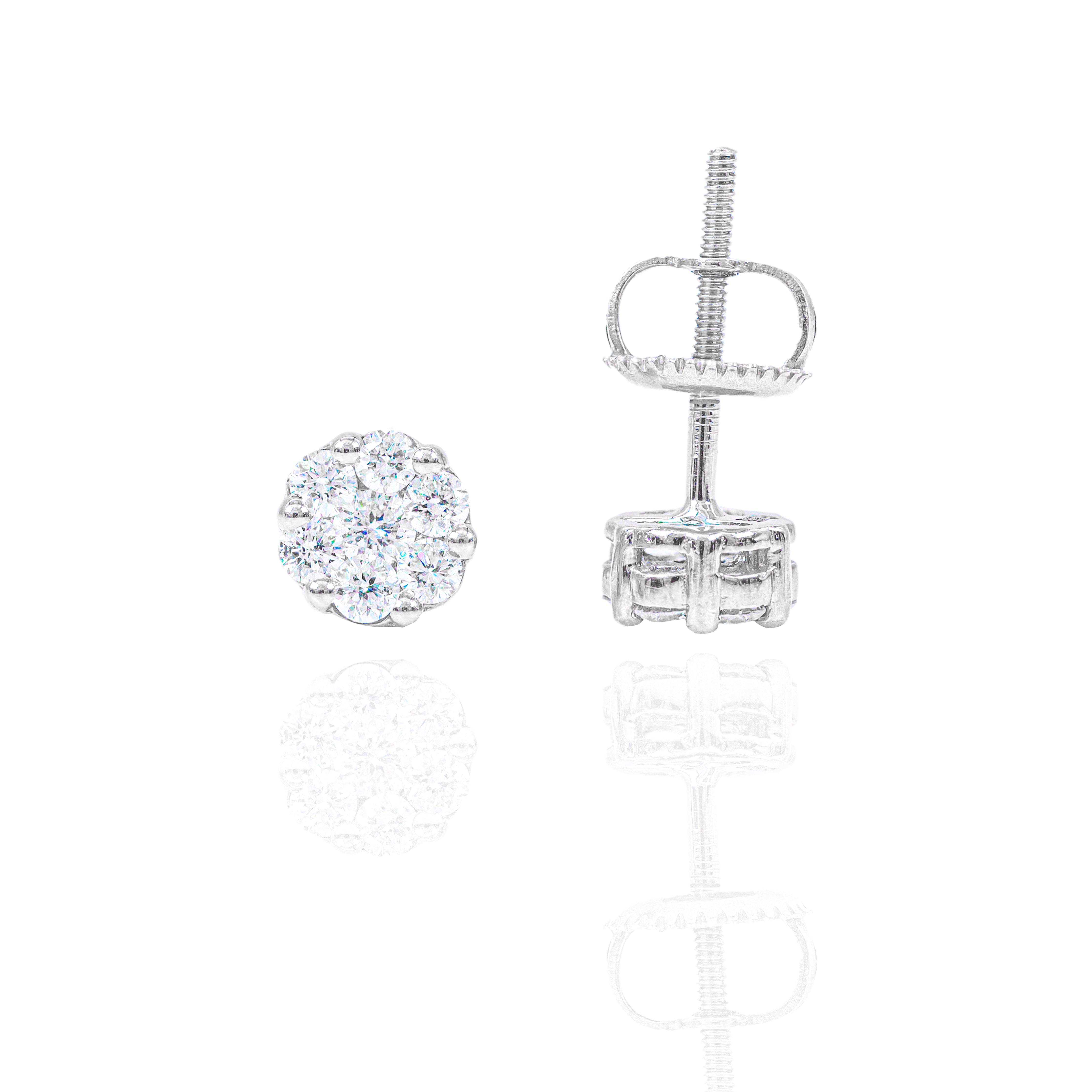 Flower Style Diamond Earrings