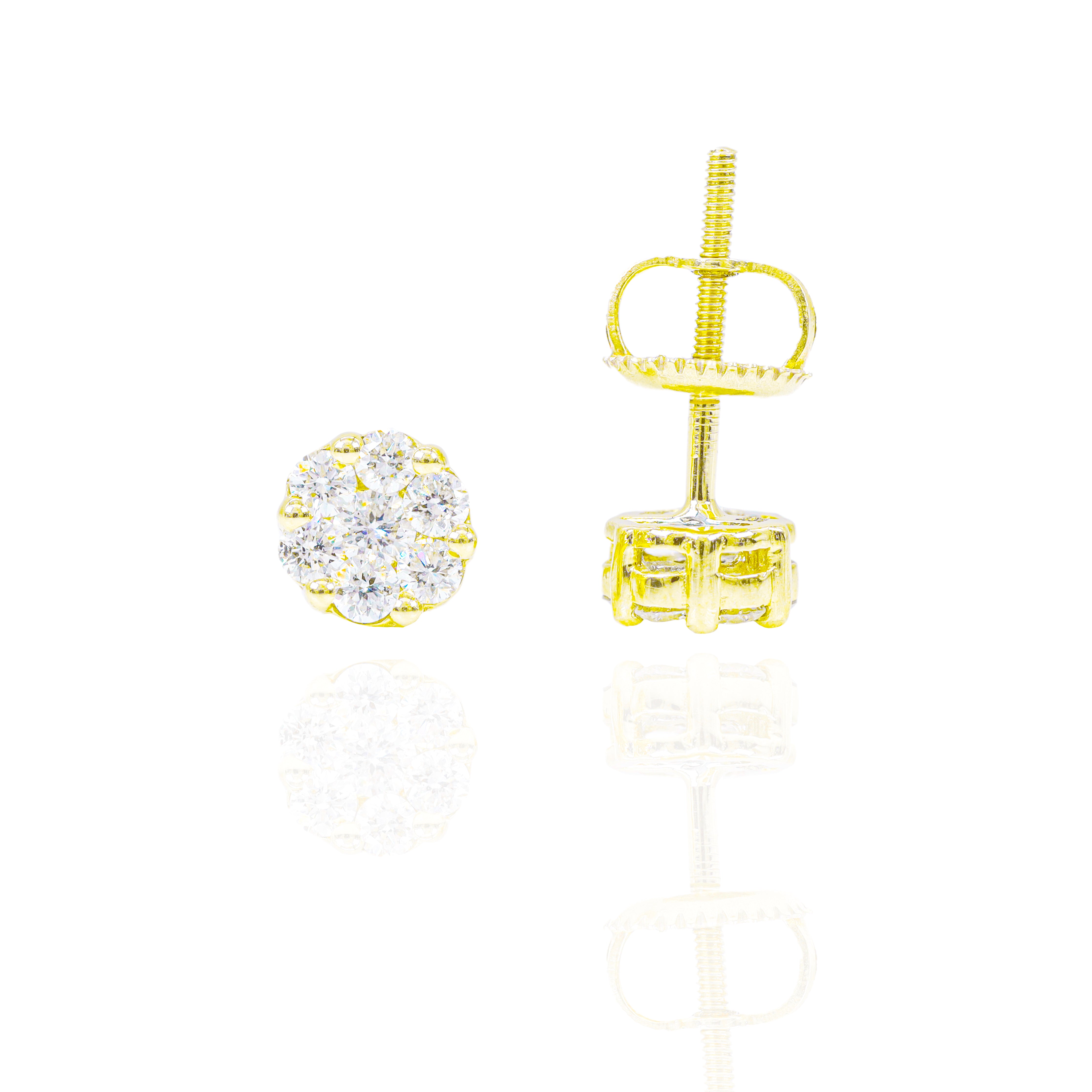 Flower Style Diamond Earrings