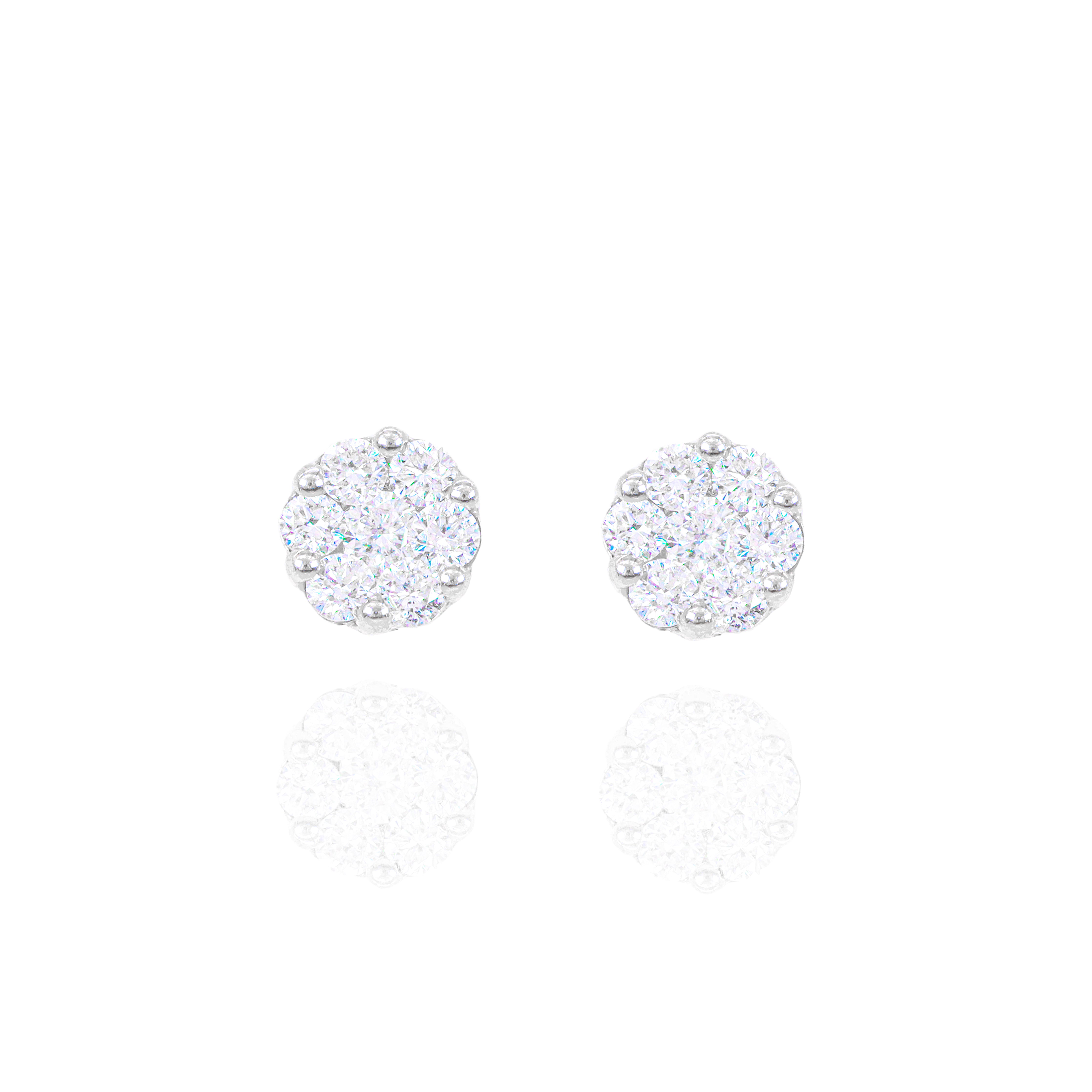 Flower Style Diamond Earrings