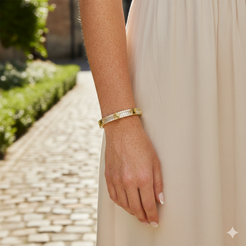 Love Style Baguette Diamond Bracelet