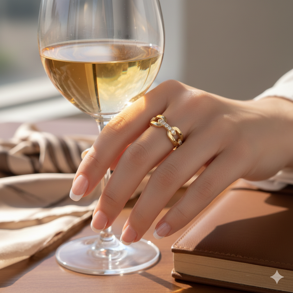 Gold HERMES DIAMOND Band