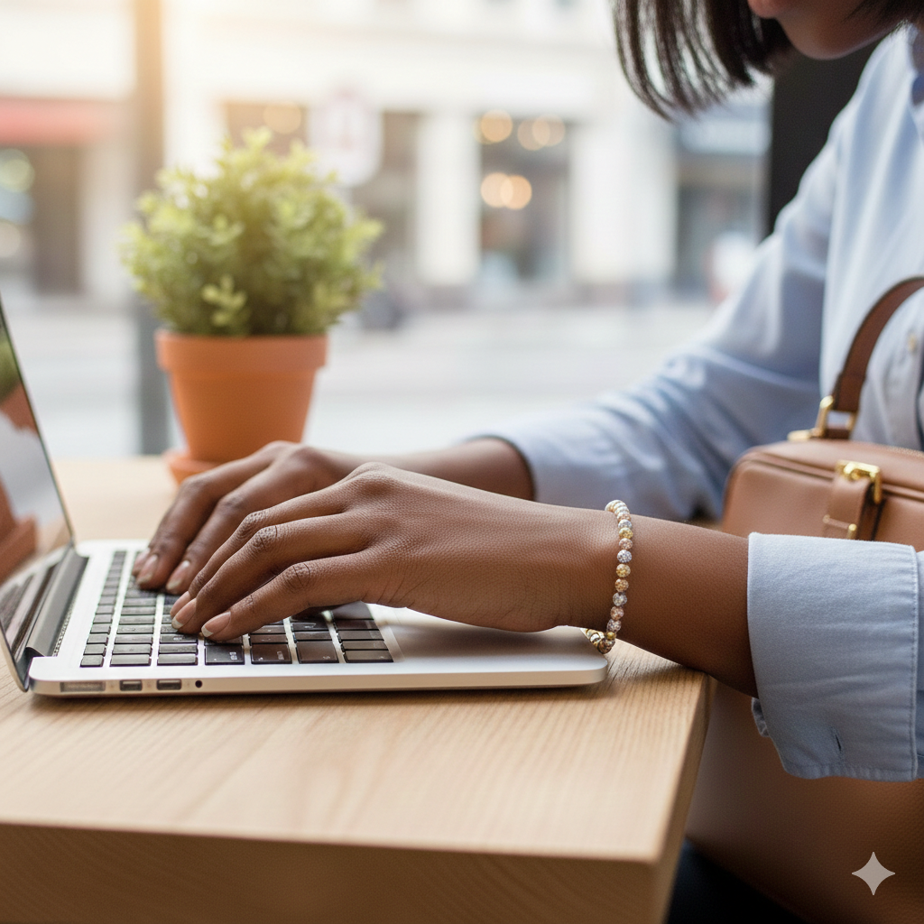 14KT Tri-Tone Disco Ball Candy Link Gold Bracelet