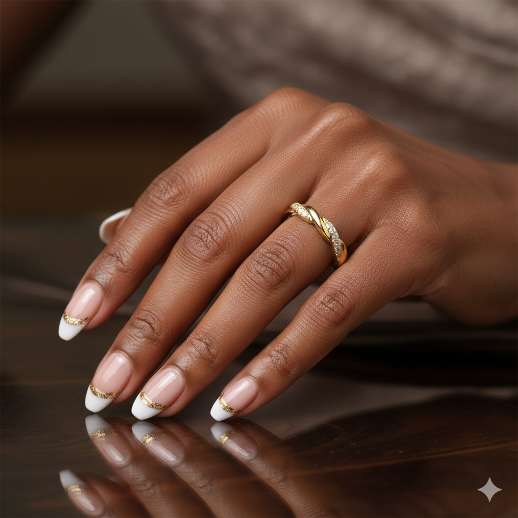 Woven Gold Diamond Ring