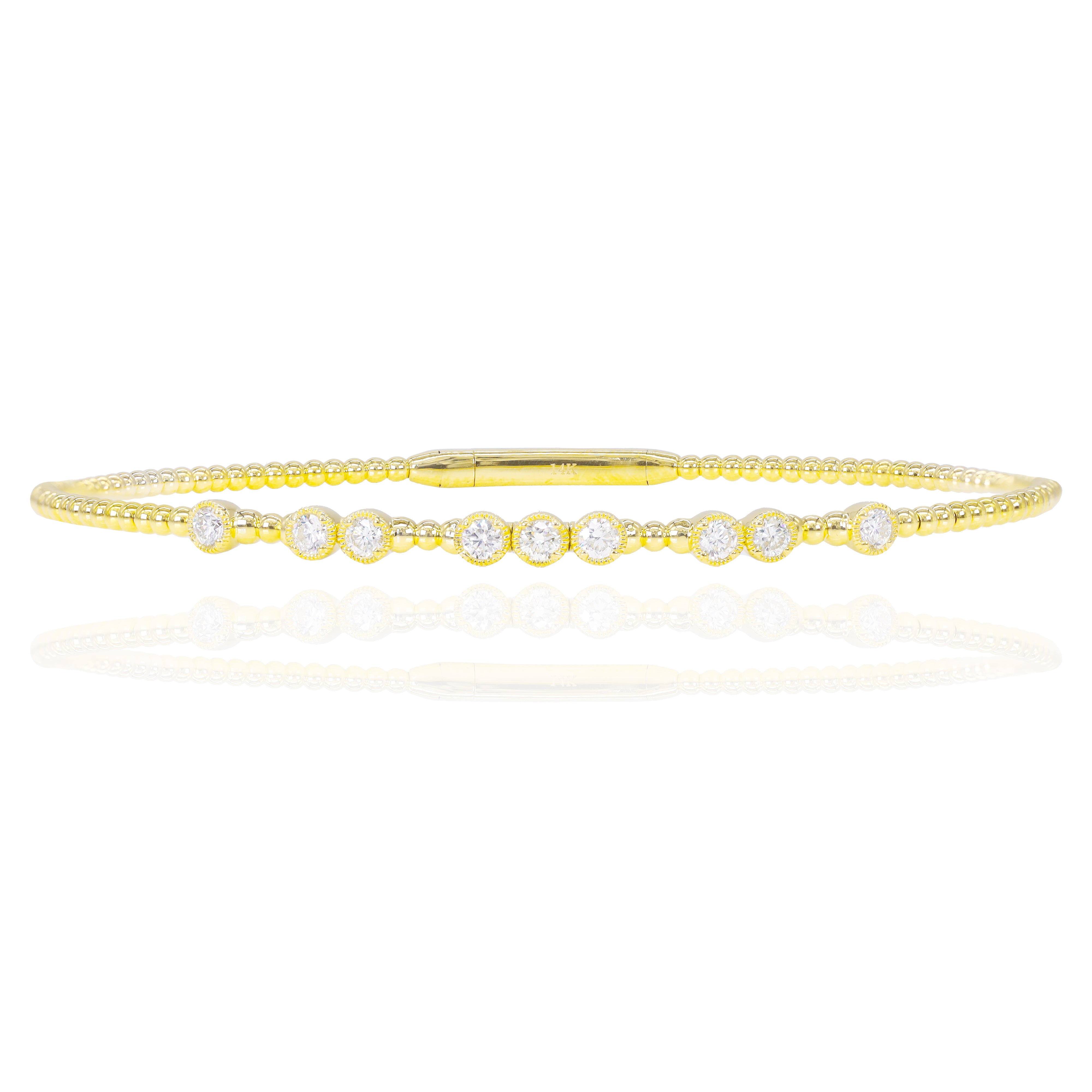 Bezel Set Diamond Bangle