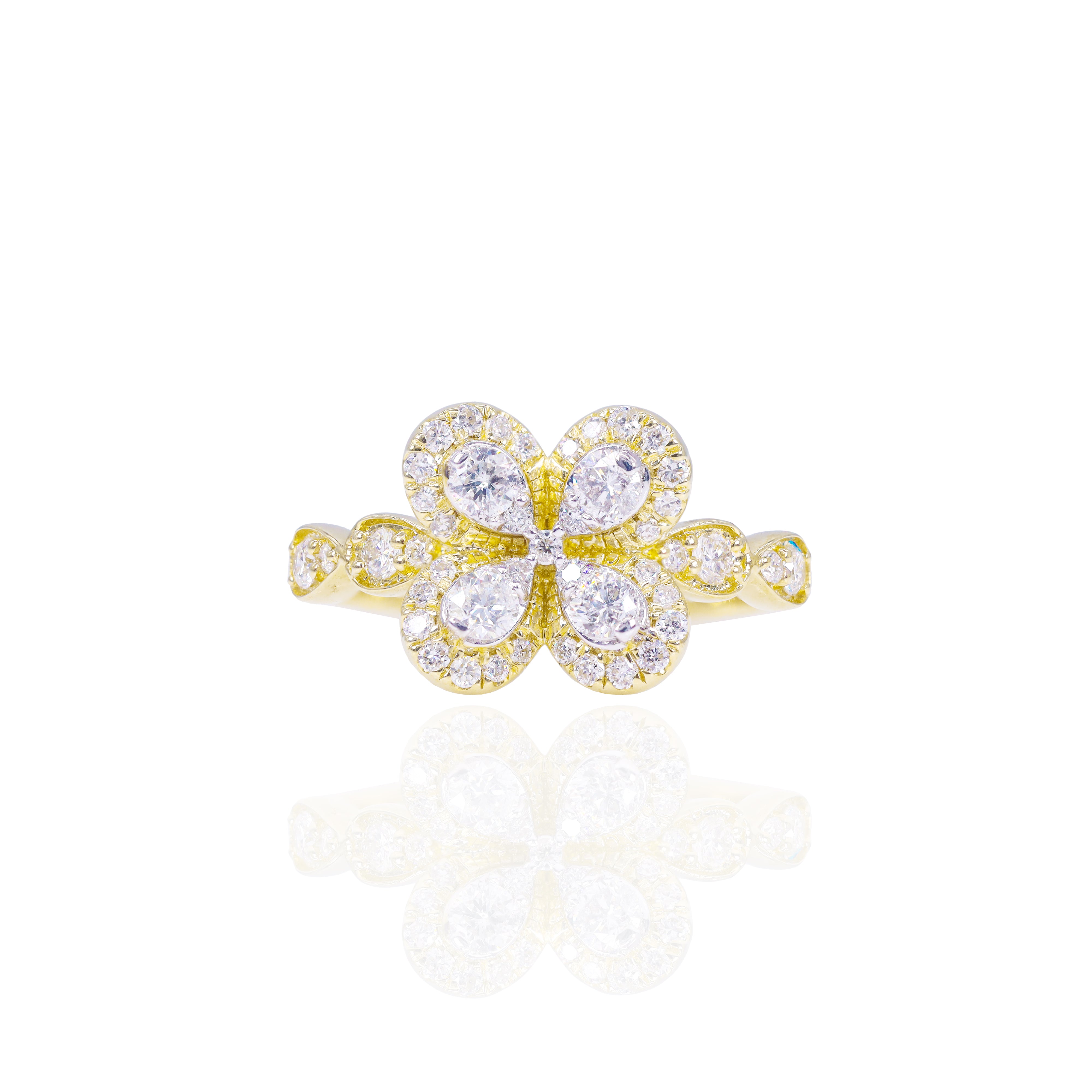 Clover Diamond Ring