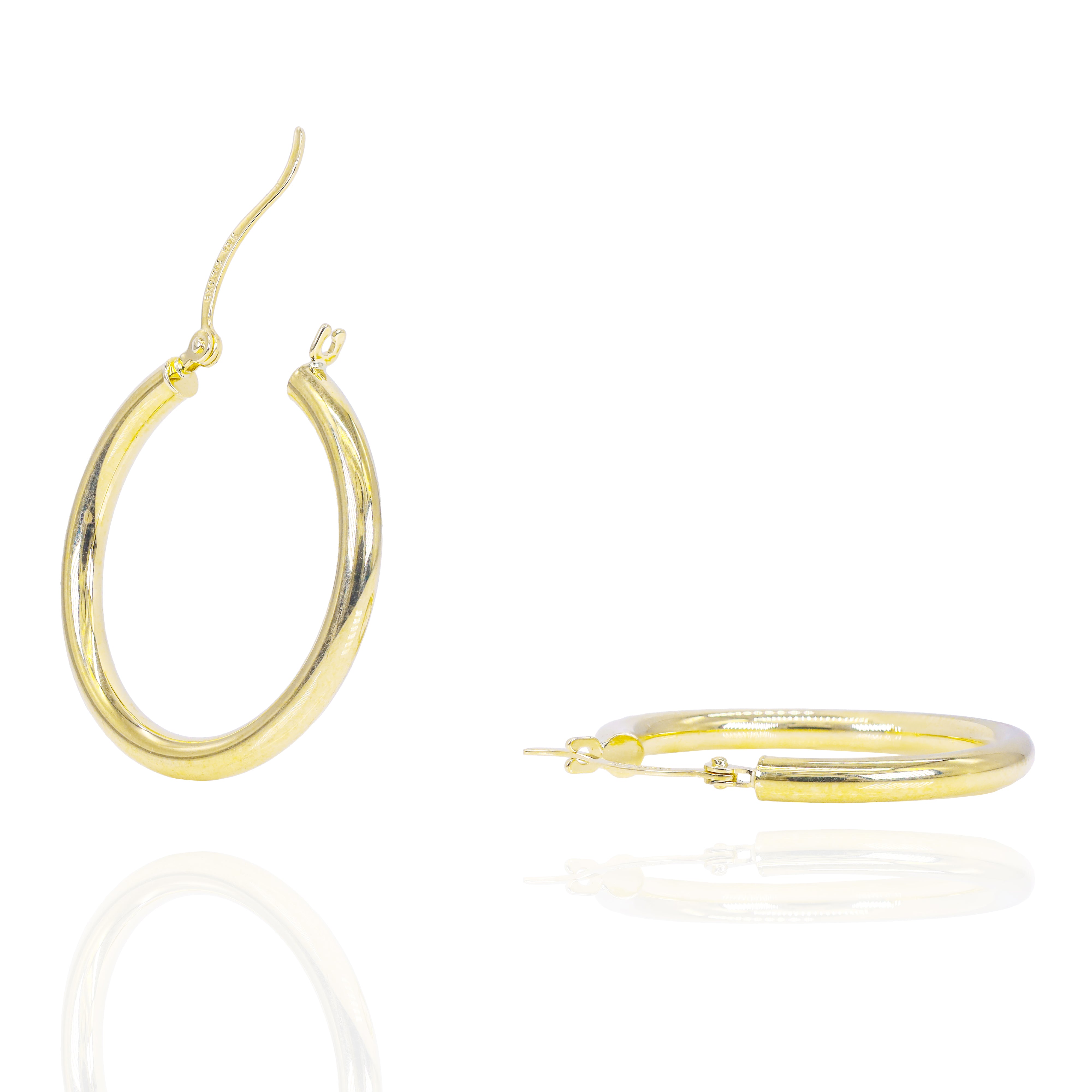 Solid Gold Hoop Earrings