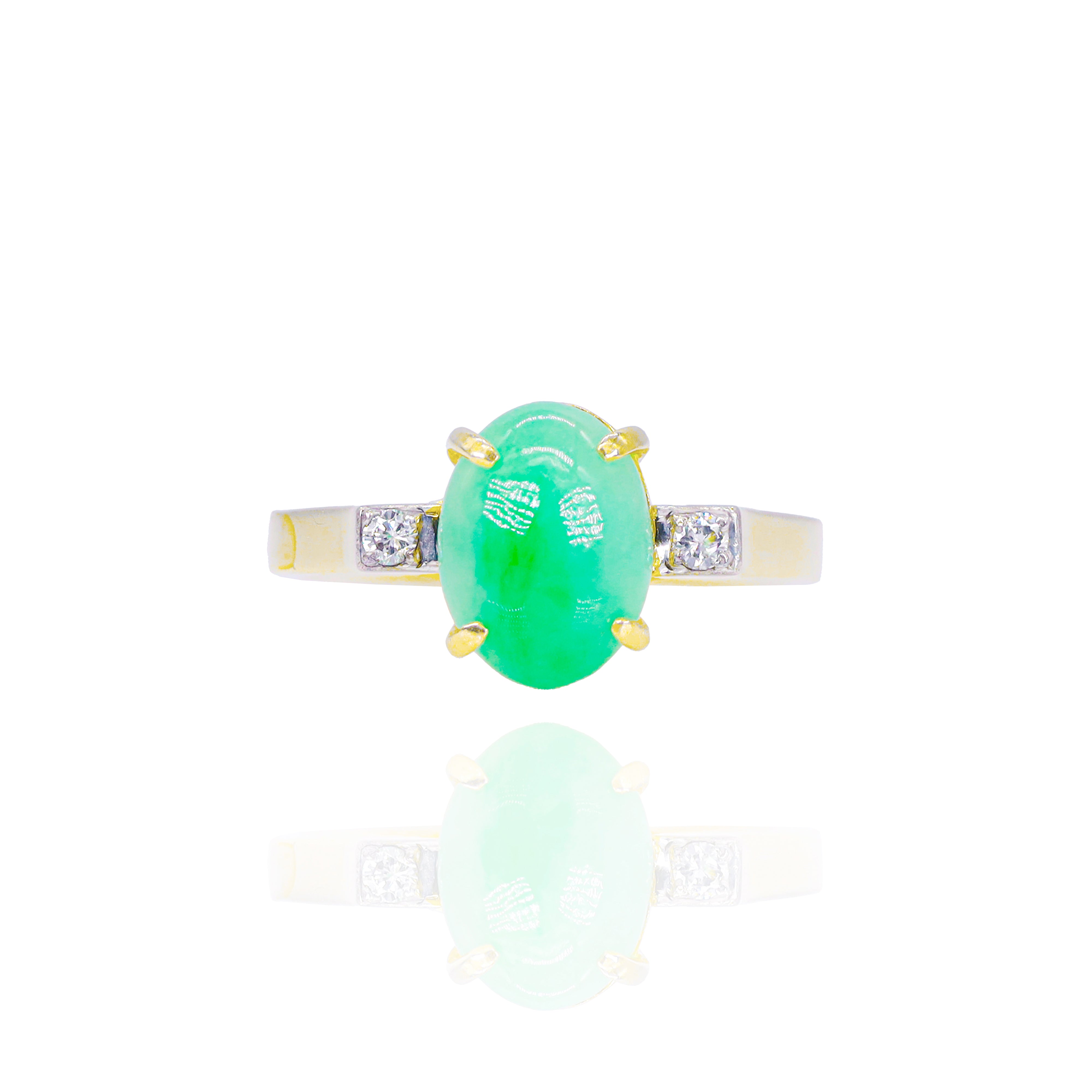 Jade Gold Diamond Ring