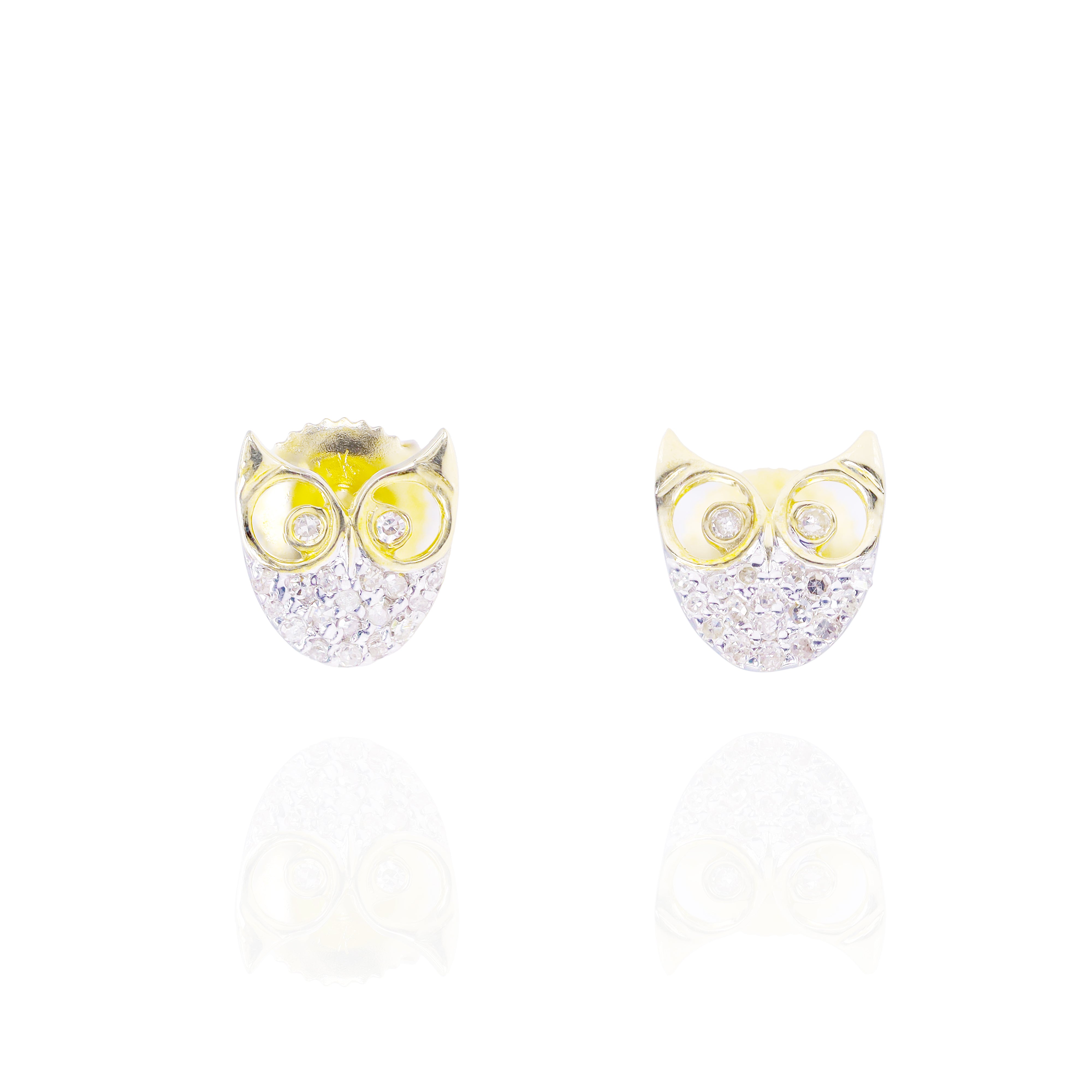 Owl Diamond Earrings