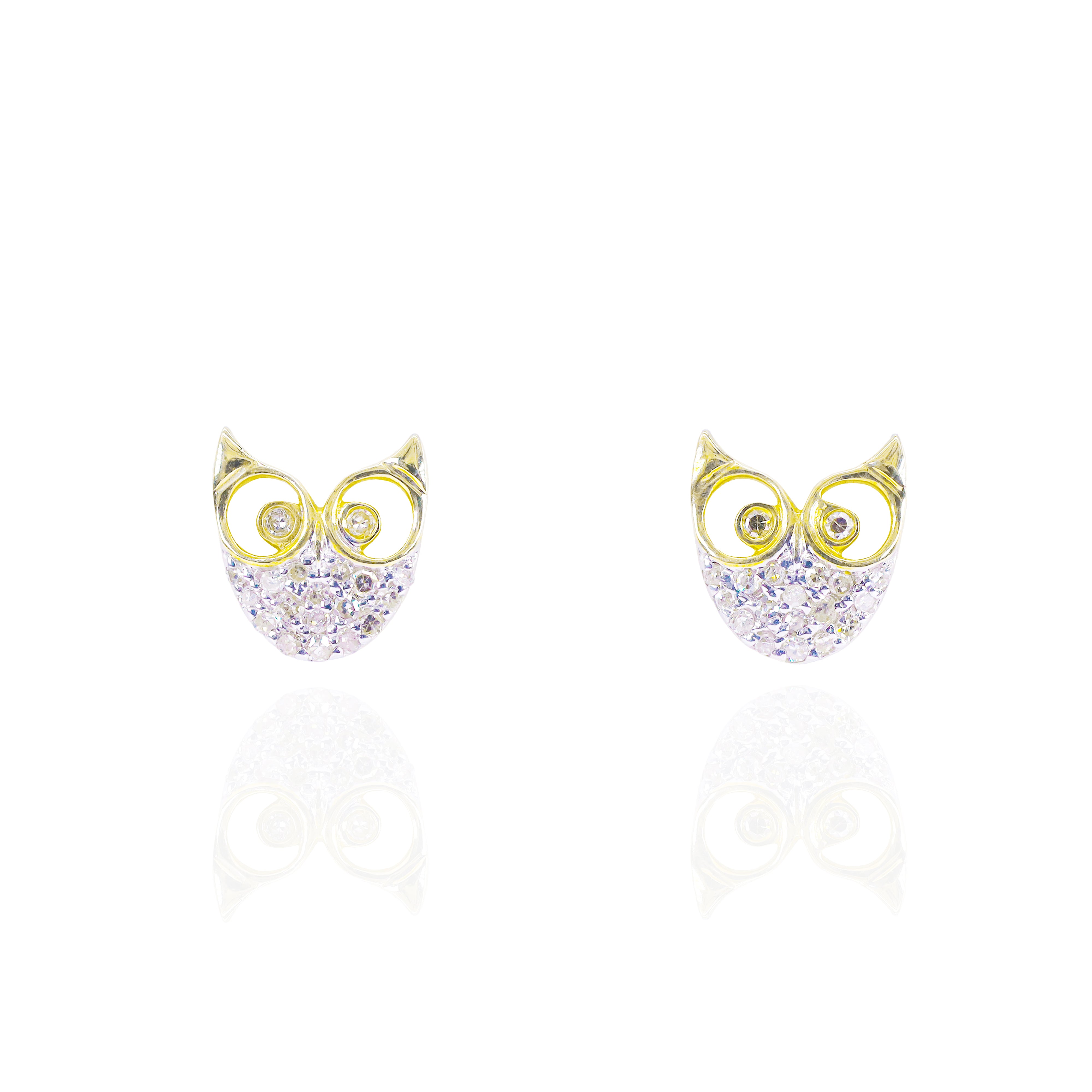 Owl Diamond Earrings