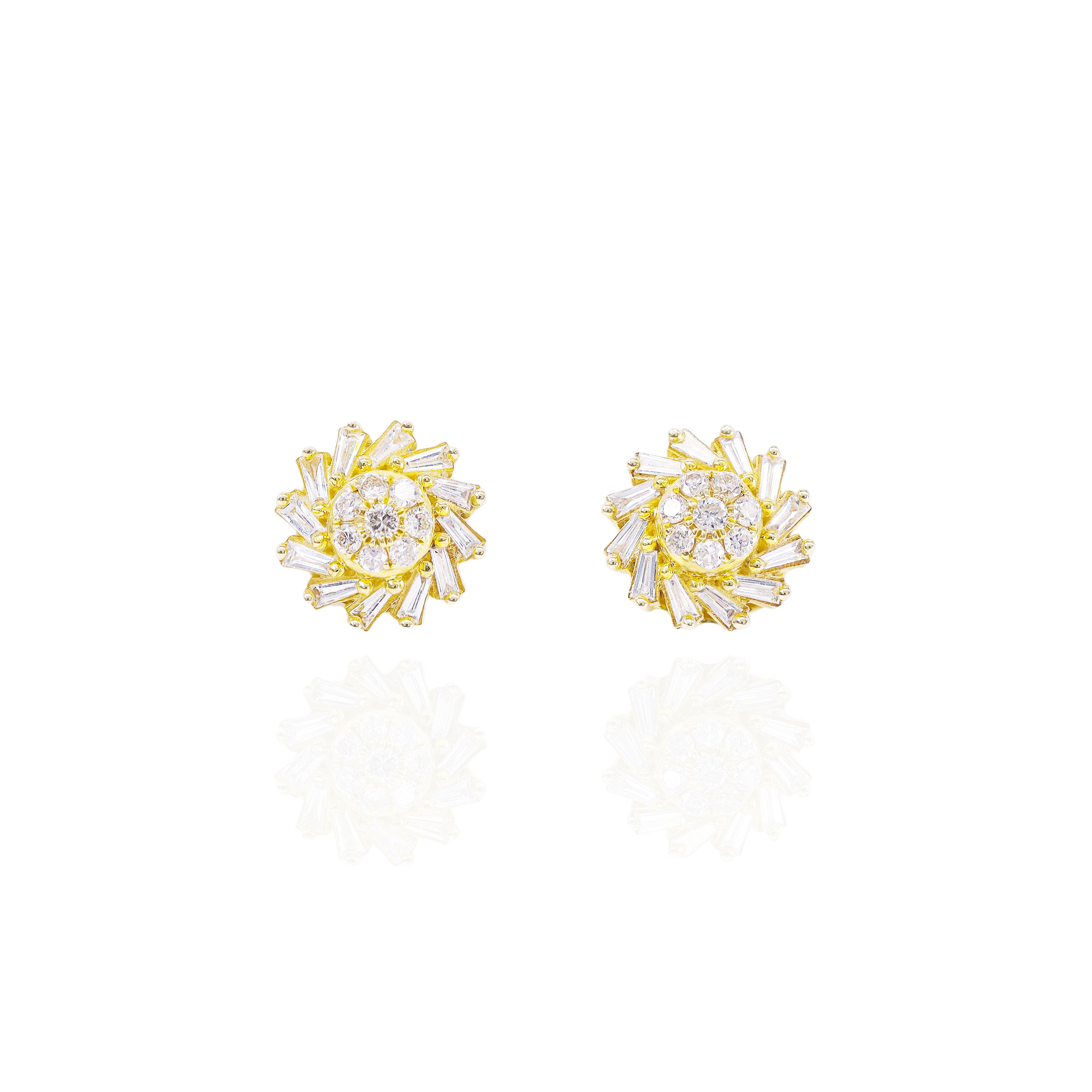 Array Baguette Diamond Earrings