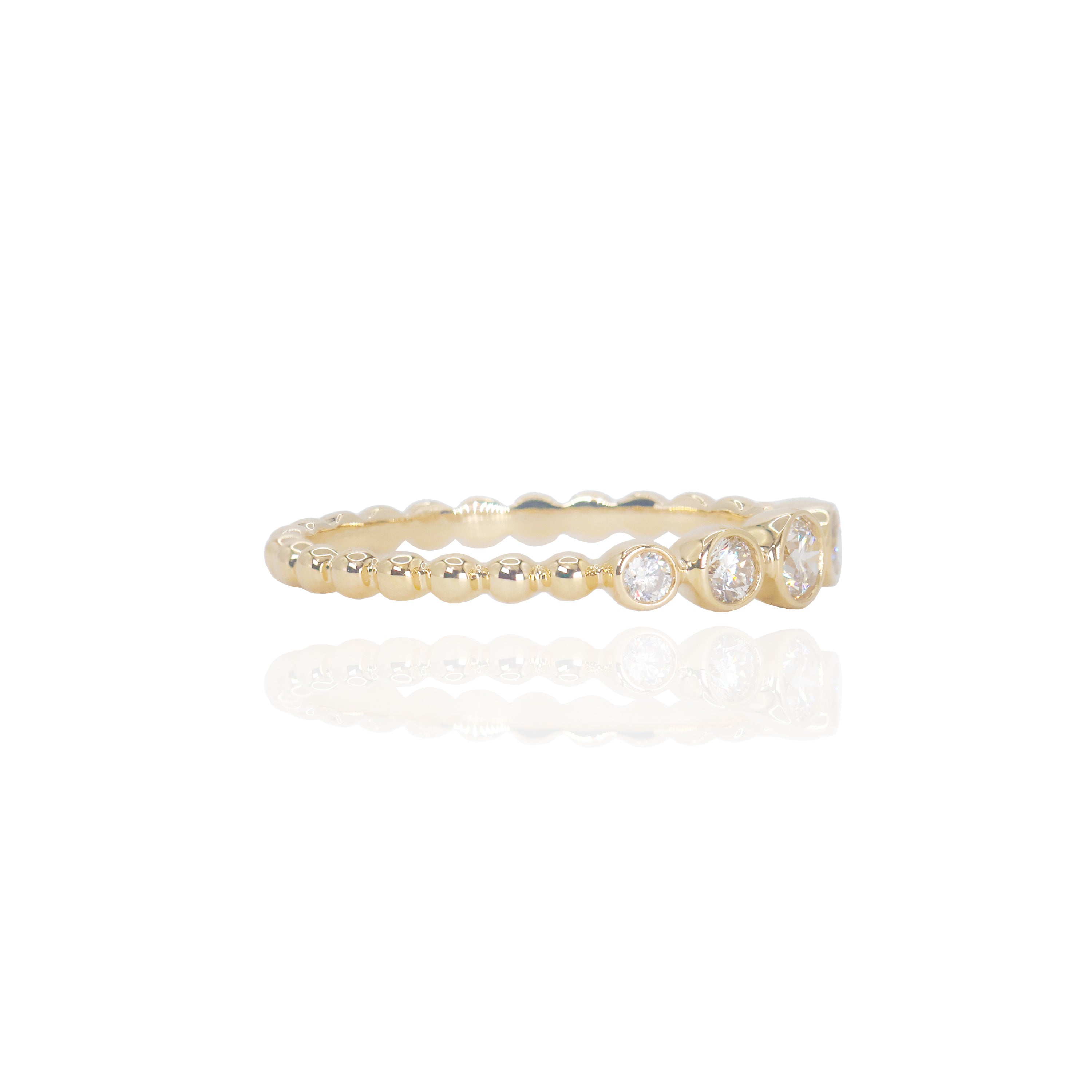 5 Stone Diamond Bezel Band