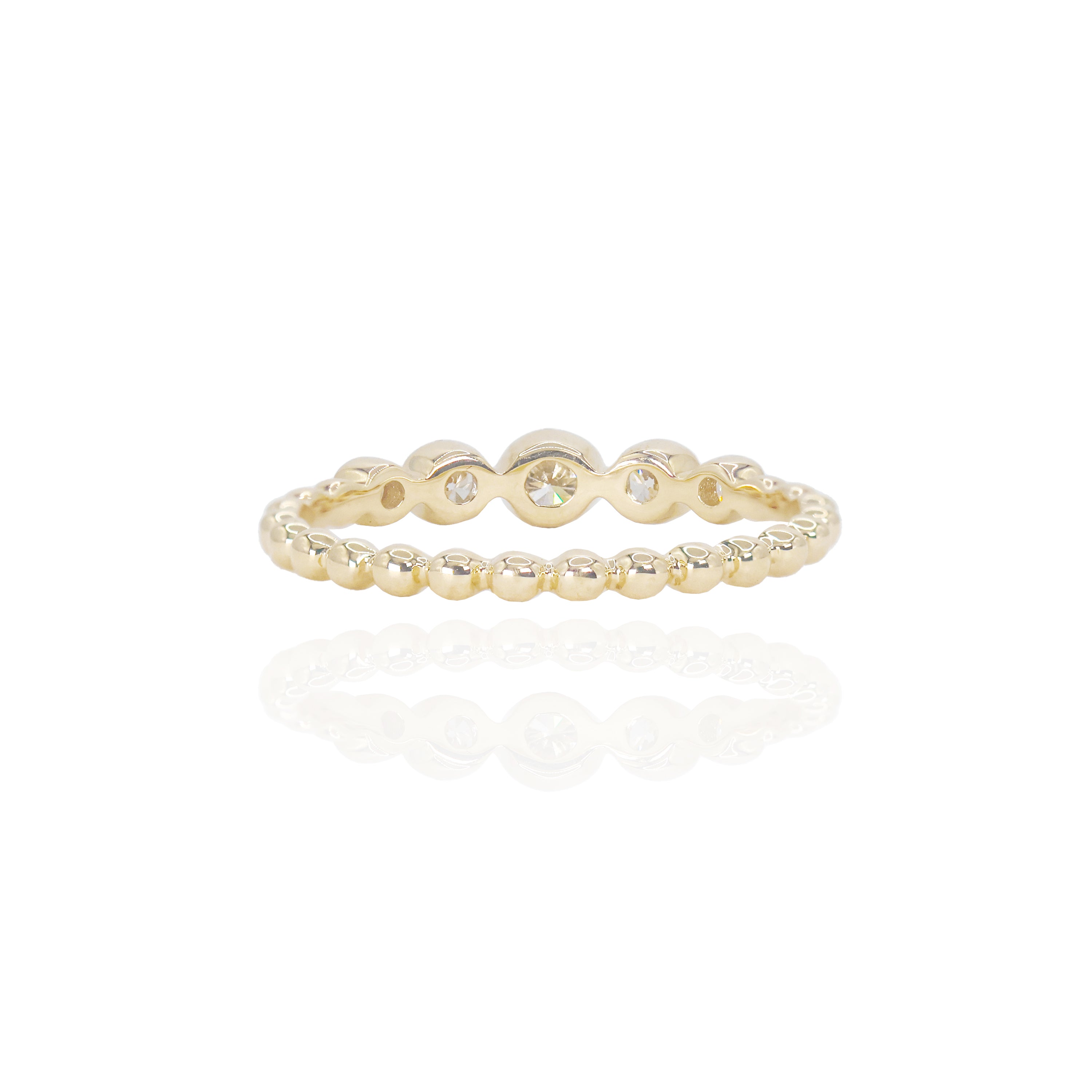 5 Stone Diamond Bezel Band