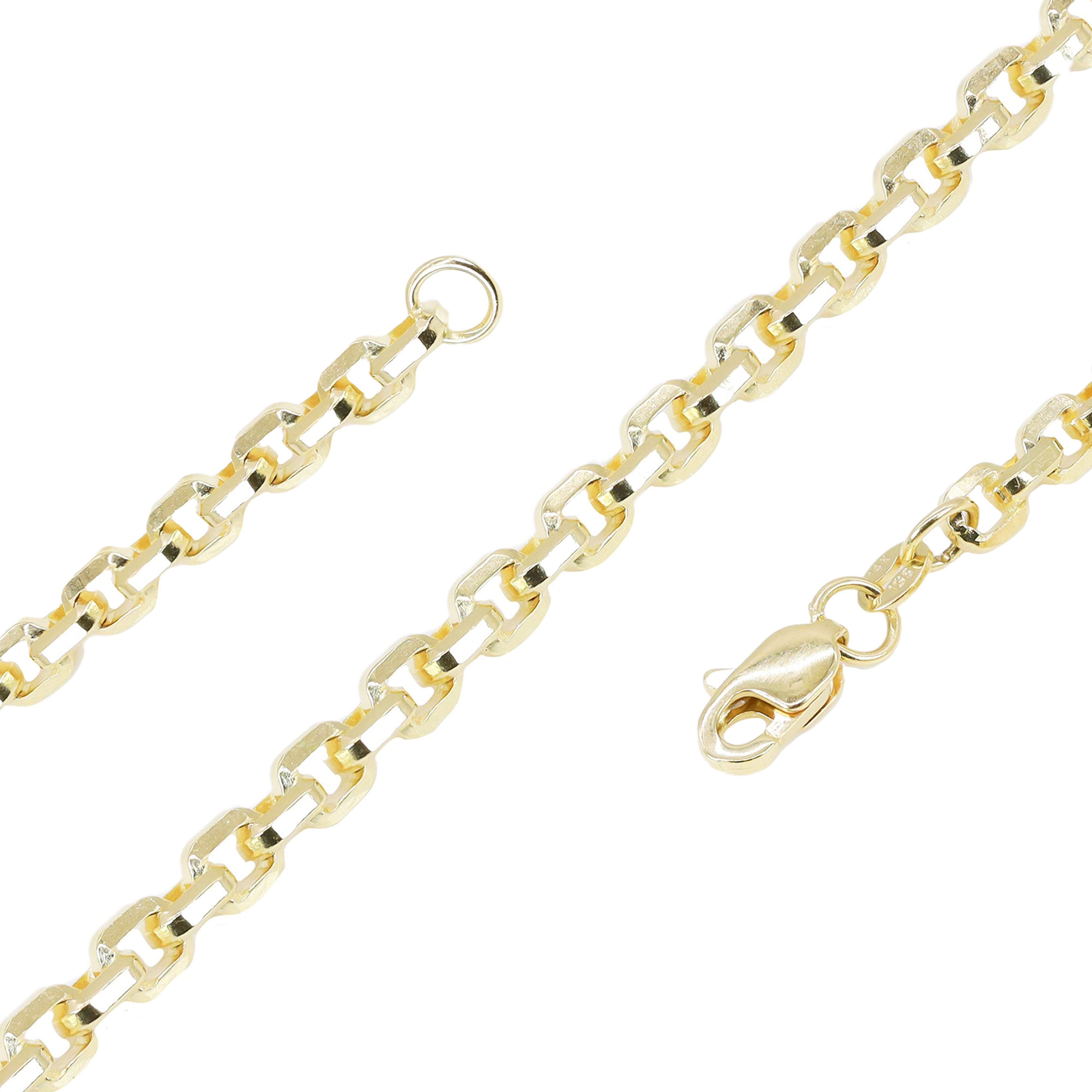 10KT Solid Hermes Link Yellow Gold Chain