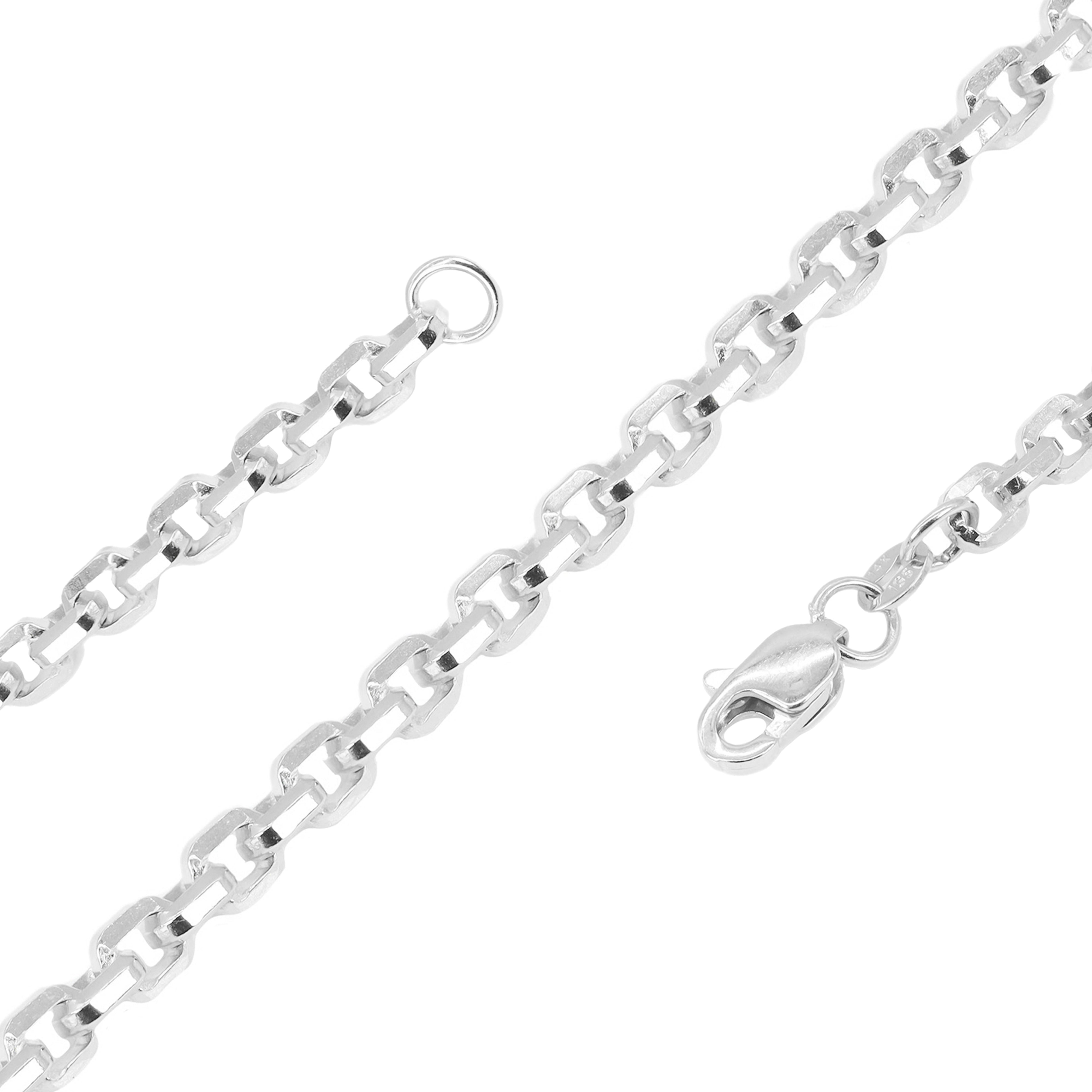 14KT Solid Hermes Link White Gold Chain