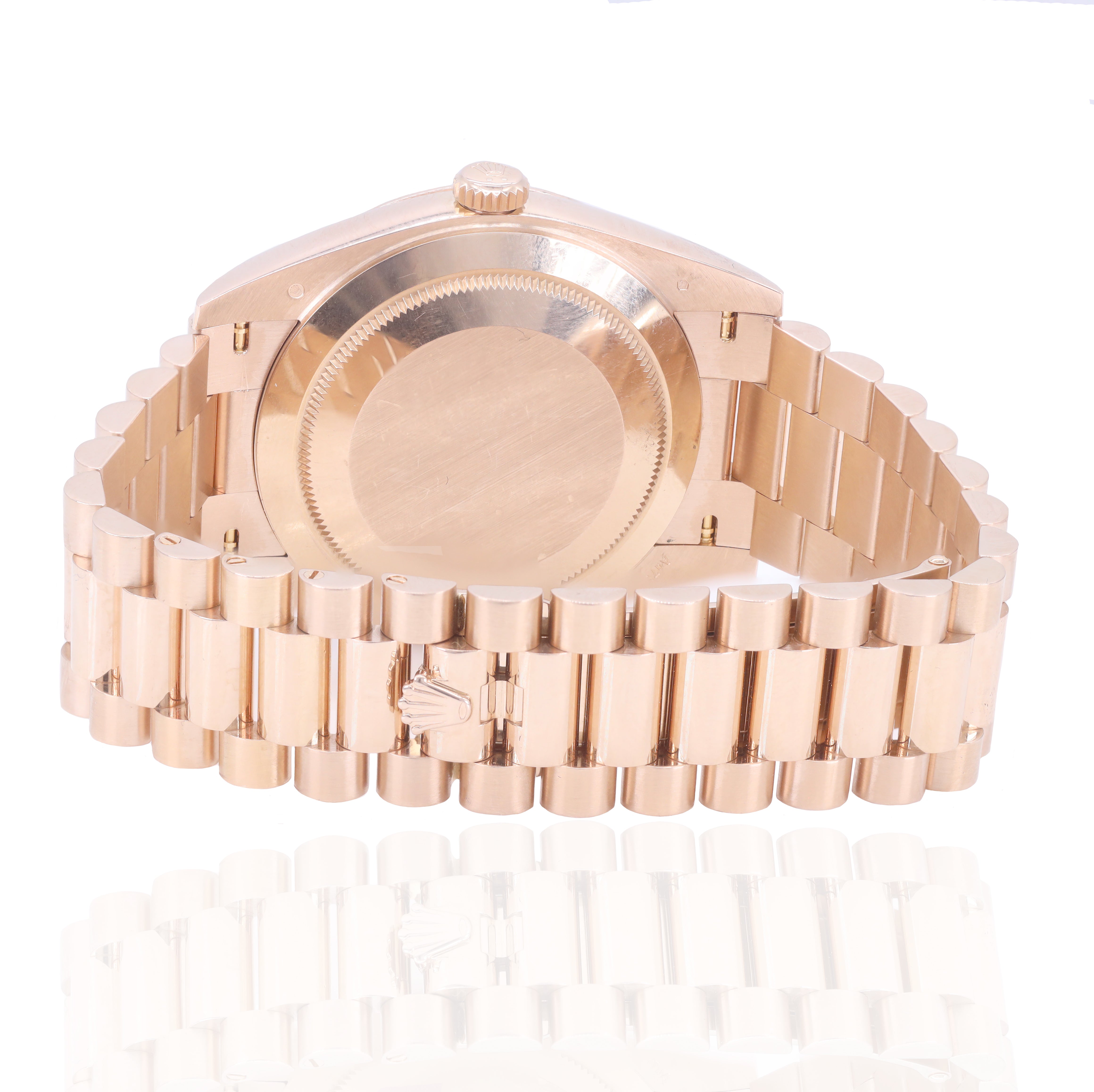 Rolex 228235 Day-Date 40mm Everose Gold Sundust Baguette Diamond Dial