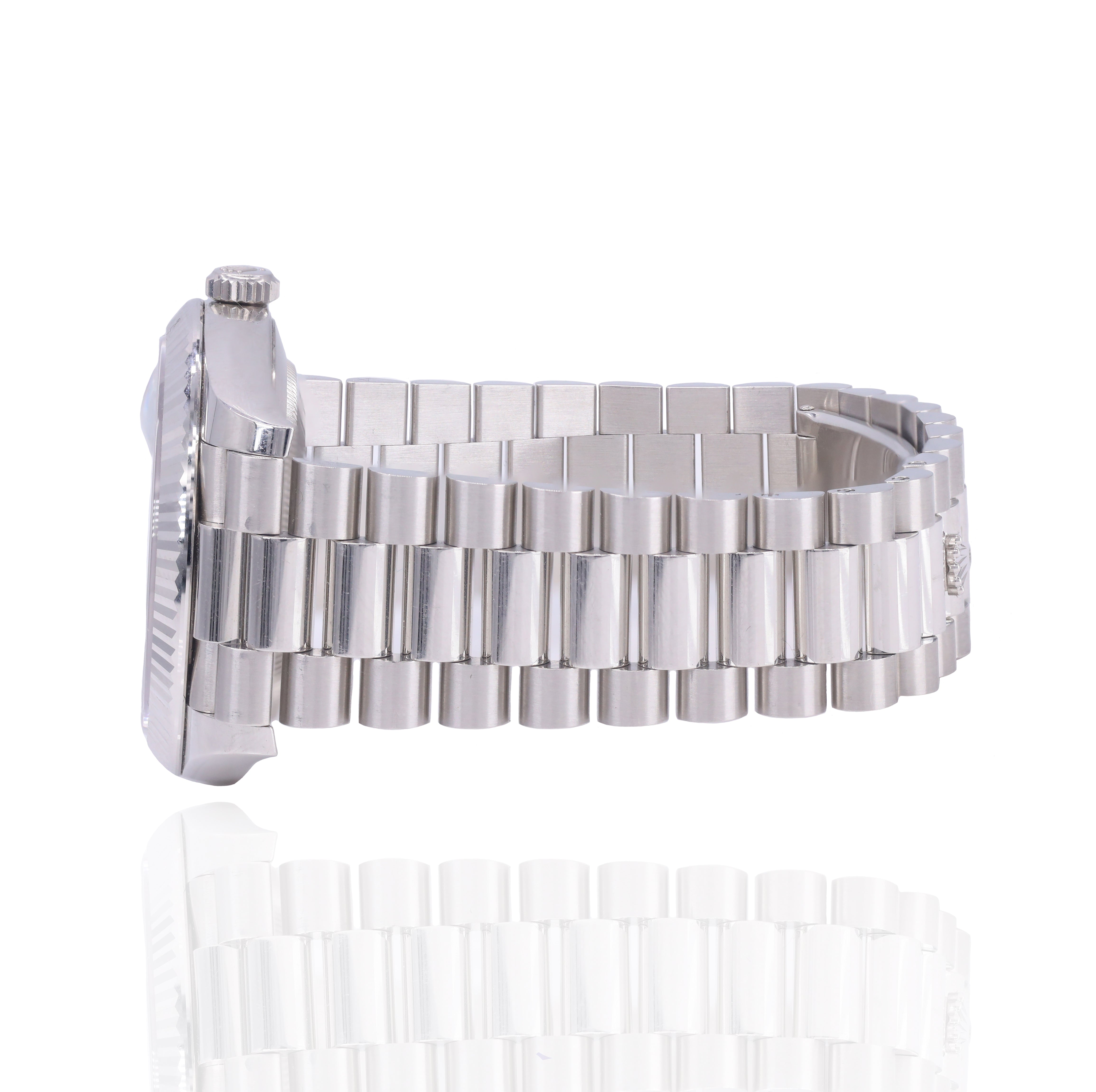 Rolex 228236 Day-Date 40mm Platinum Ice-Blue Stick Dial
