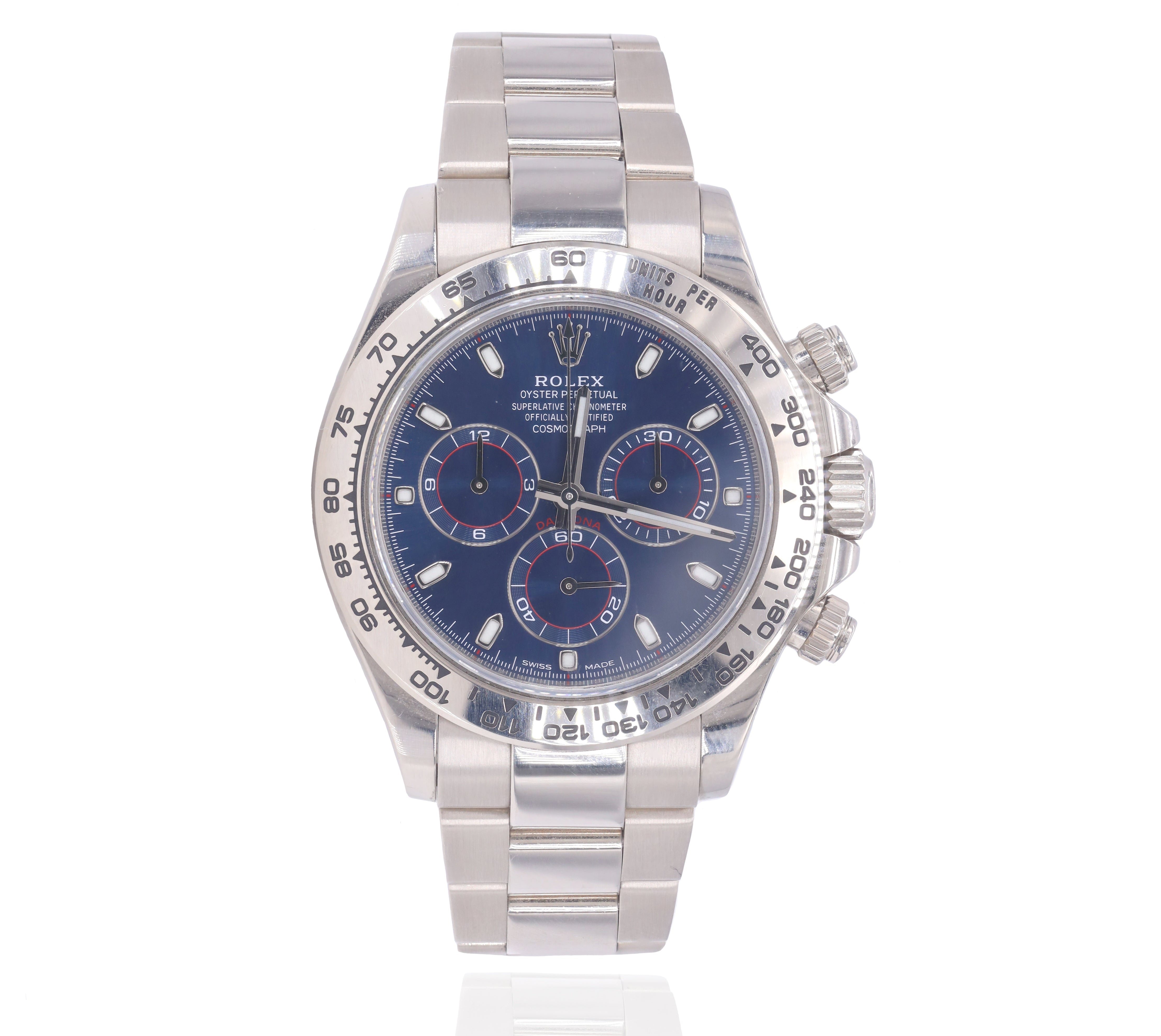 Rolex 116509 Cosmograph Daytona 40MM White Gold Bright Blue Dial