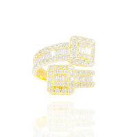 Wrapped Baguette Diamond Ring