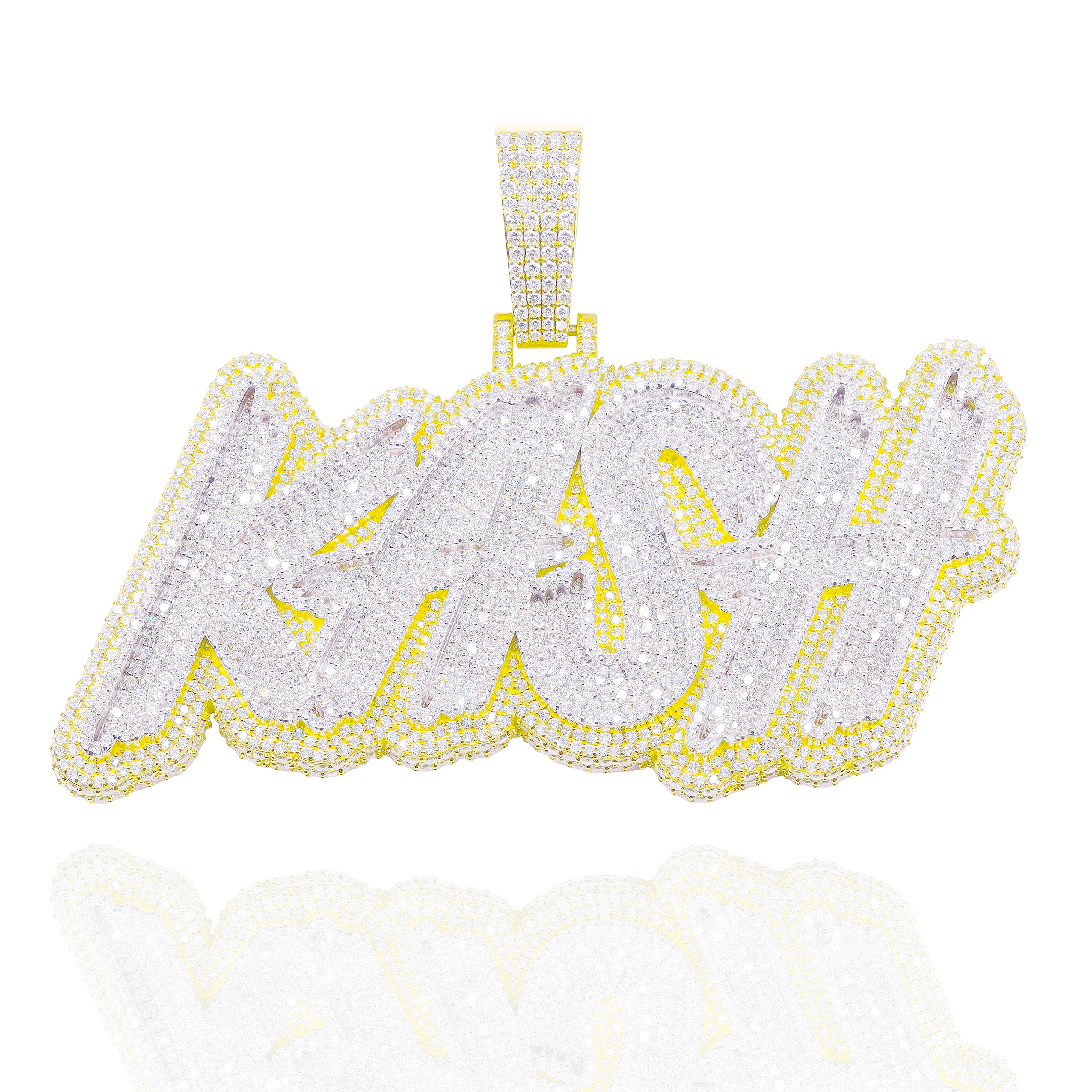 Custom Design Deposit - Diamond Two-Tone Name Pendant