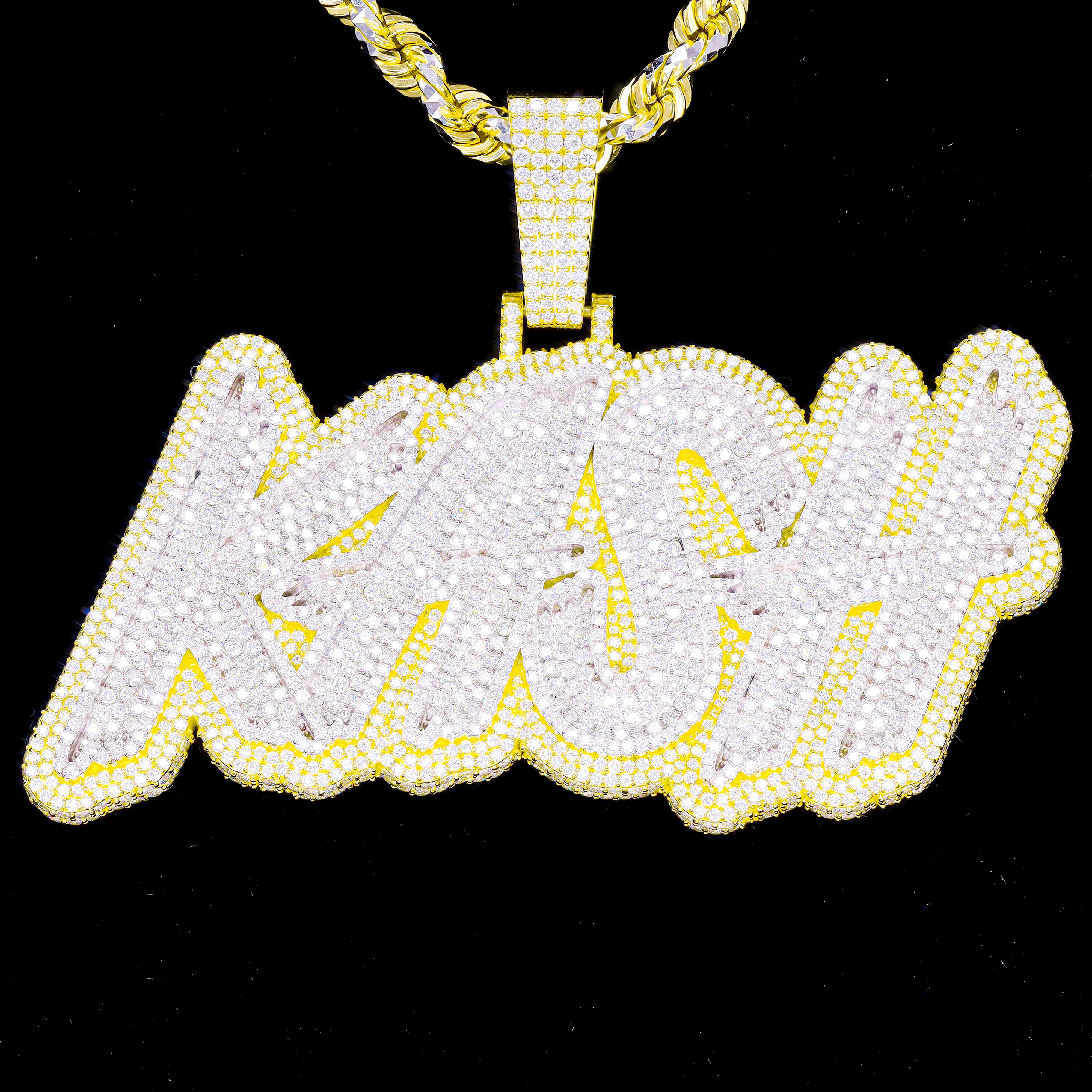 Custom Design Deposit - Diamond Two-Tone Name Pendant