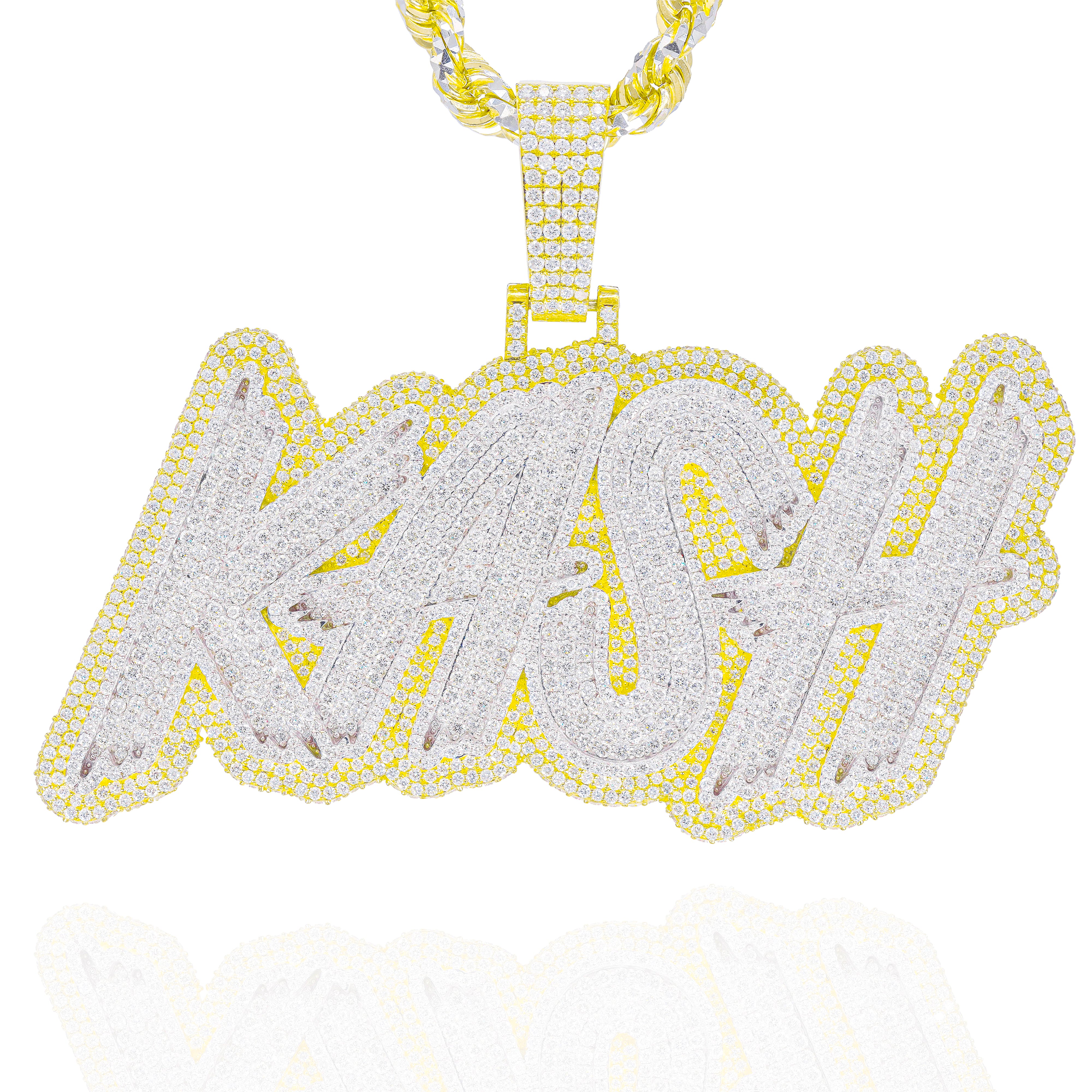 Custom Design Deposit - Diamond Two-Tone Name Pendant