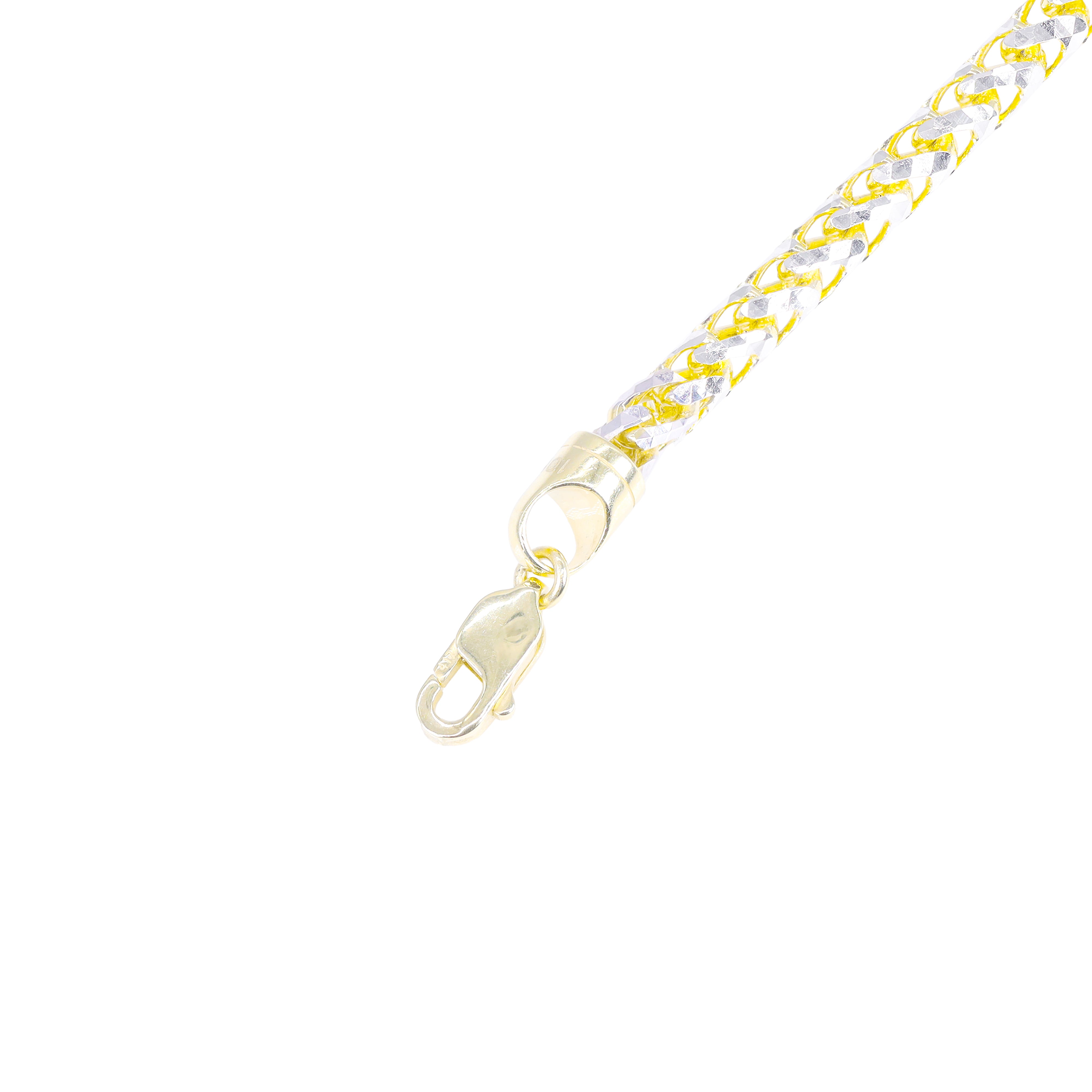 10KT Solid Prism Cut Franco Gold Chain