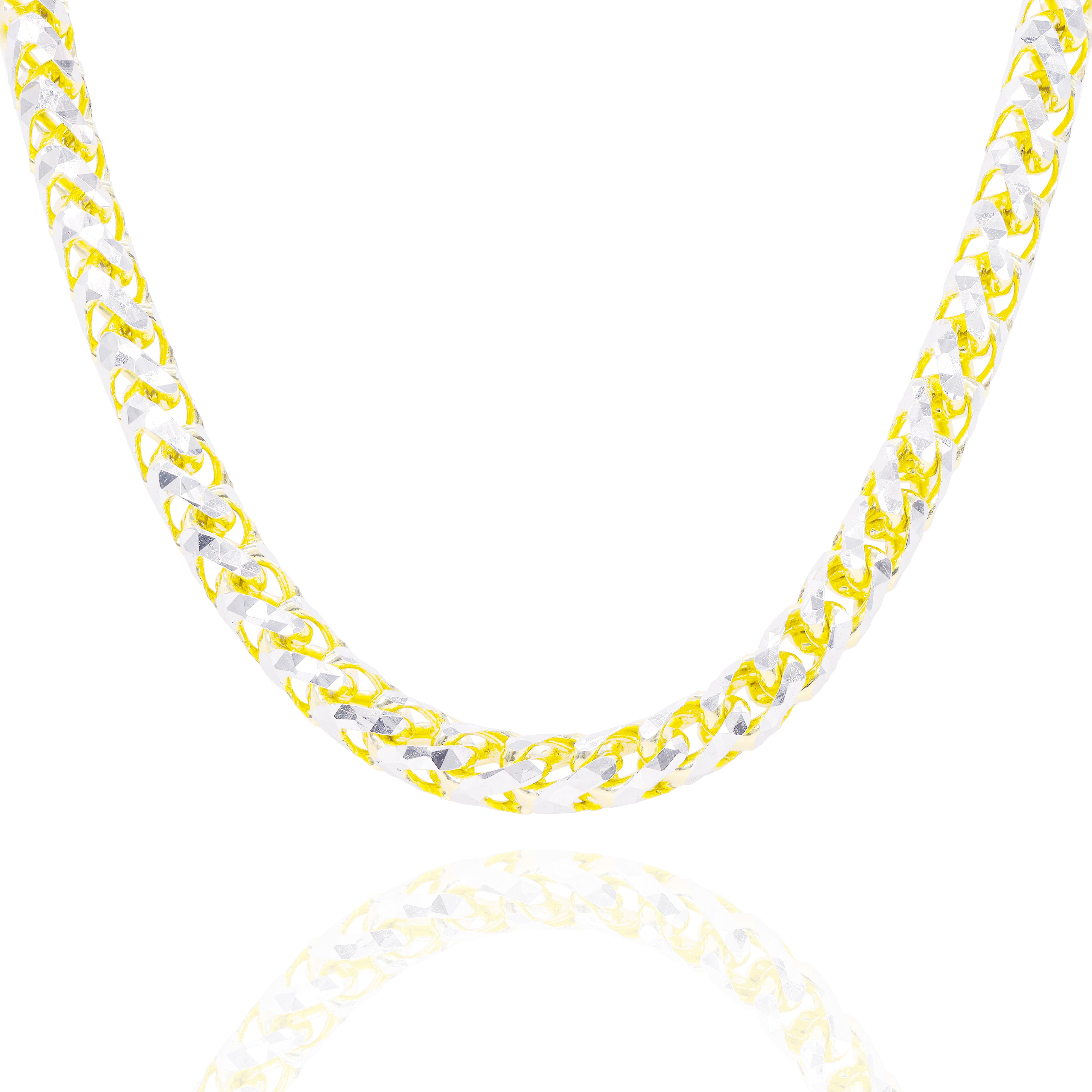 10KT Solid Prism Cut Franco Gold Chain