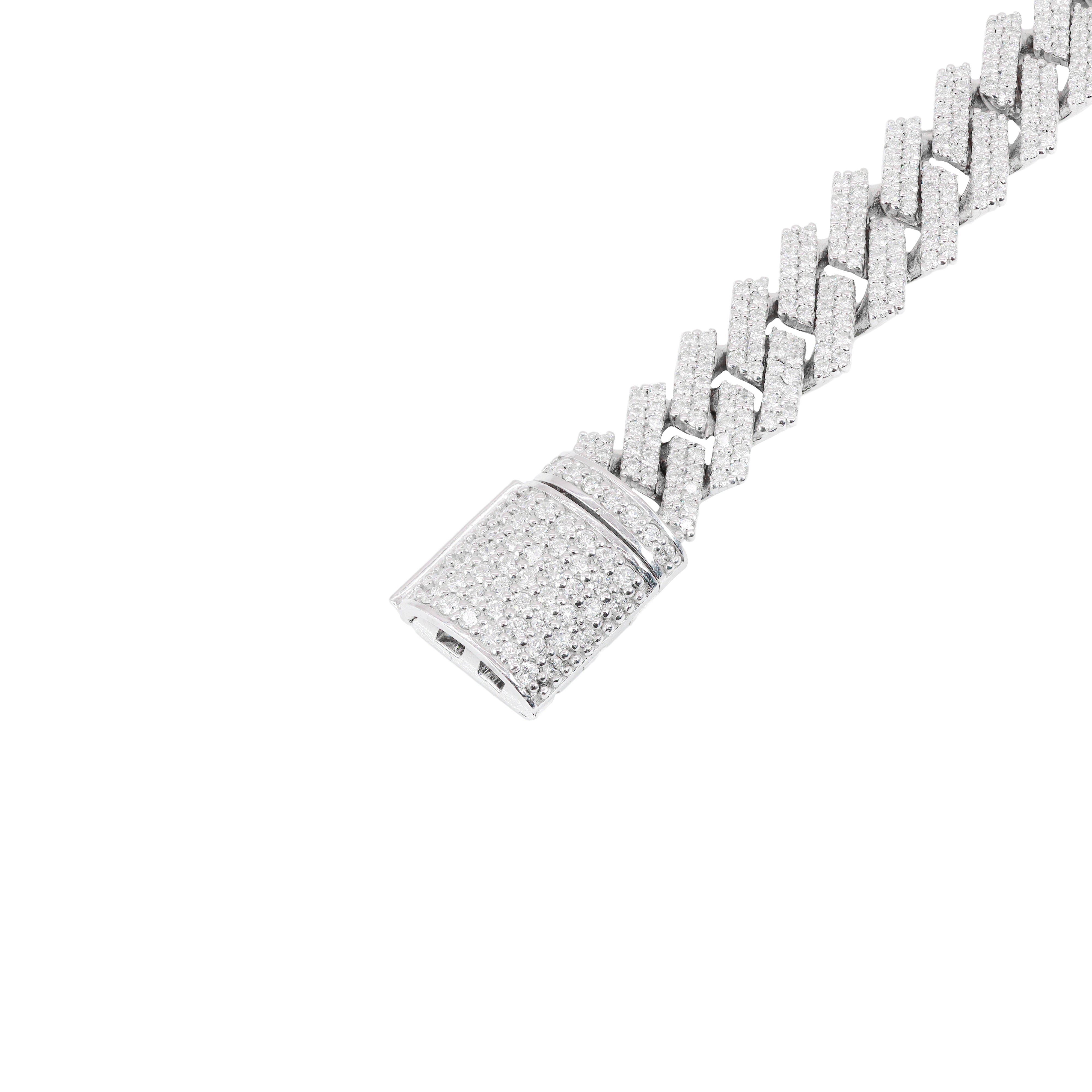 11mm Jagged Cuban Link Diamond Chain