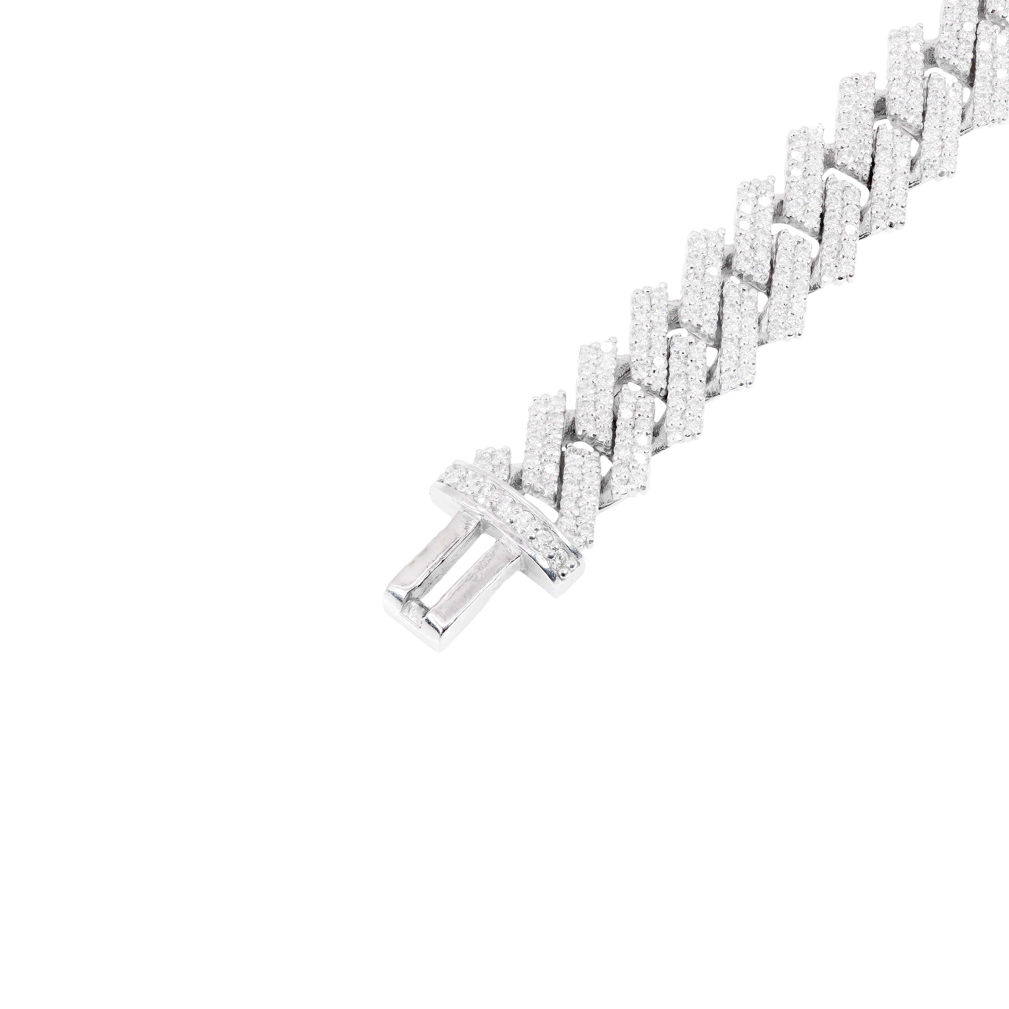 11mm Jagged Cuban Link Diamond Chain